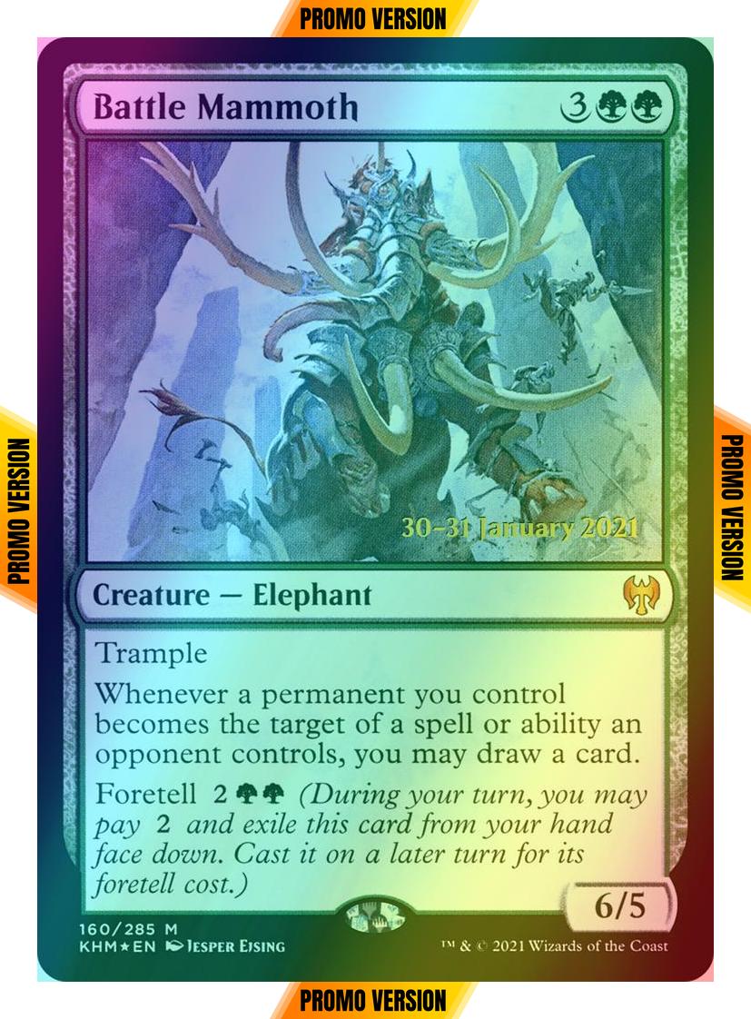 Battle mammoth prerelease – Magic Battle Mammoth [Prerelease] [160s] [Kaldheim Promos] [Foil]