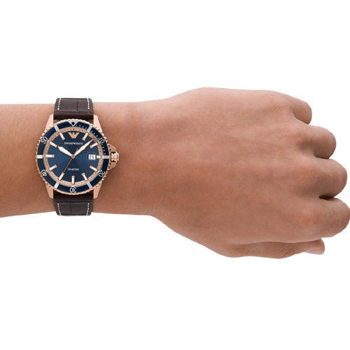 Emporio Armani Diver Blue Dial Men 42mm AR11556 - view 3