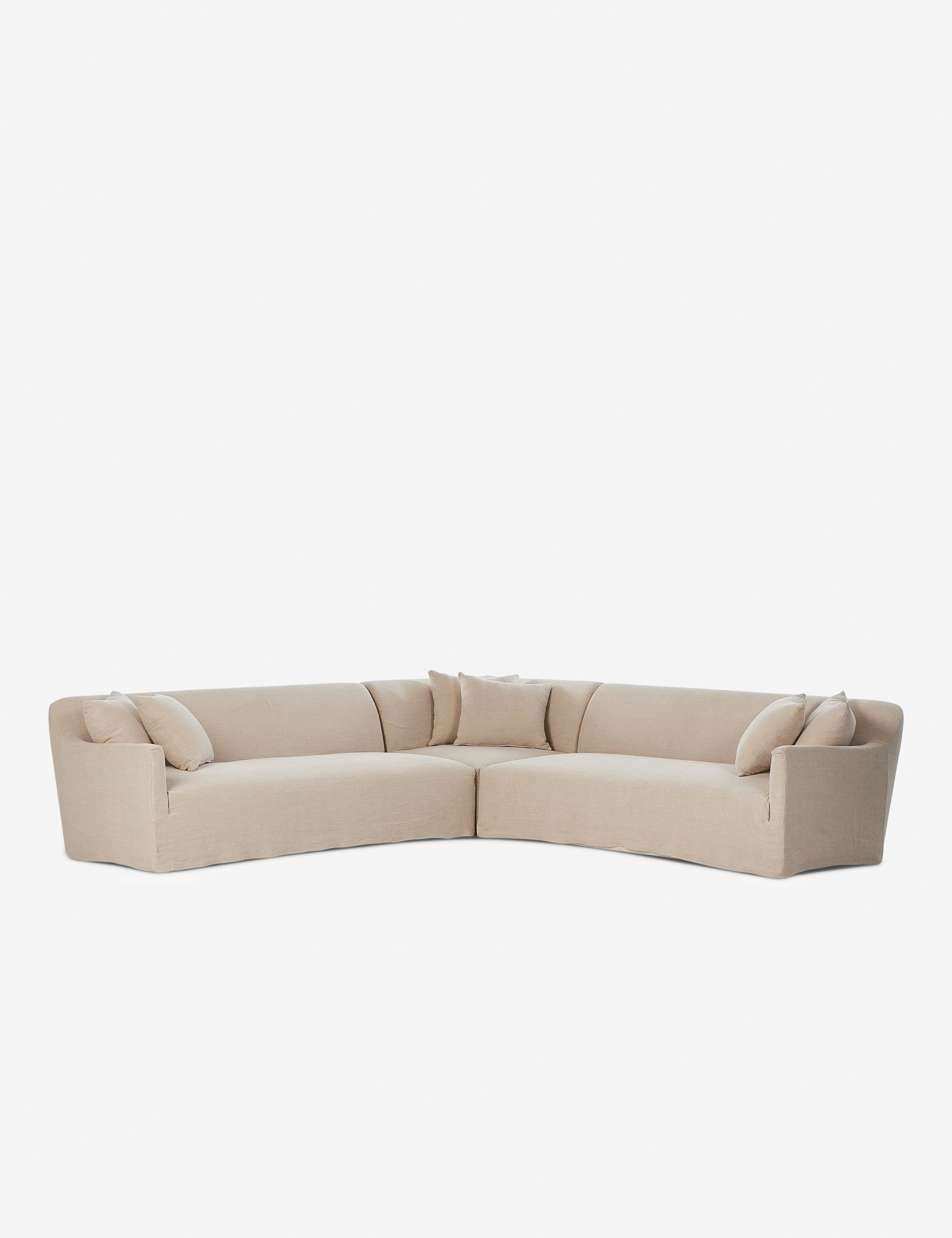 Lulu and Georgia Lowell Slipcover Sectional Sofa by Amber Lewis x Four Hands