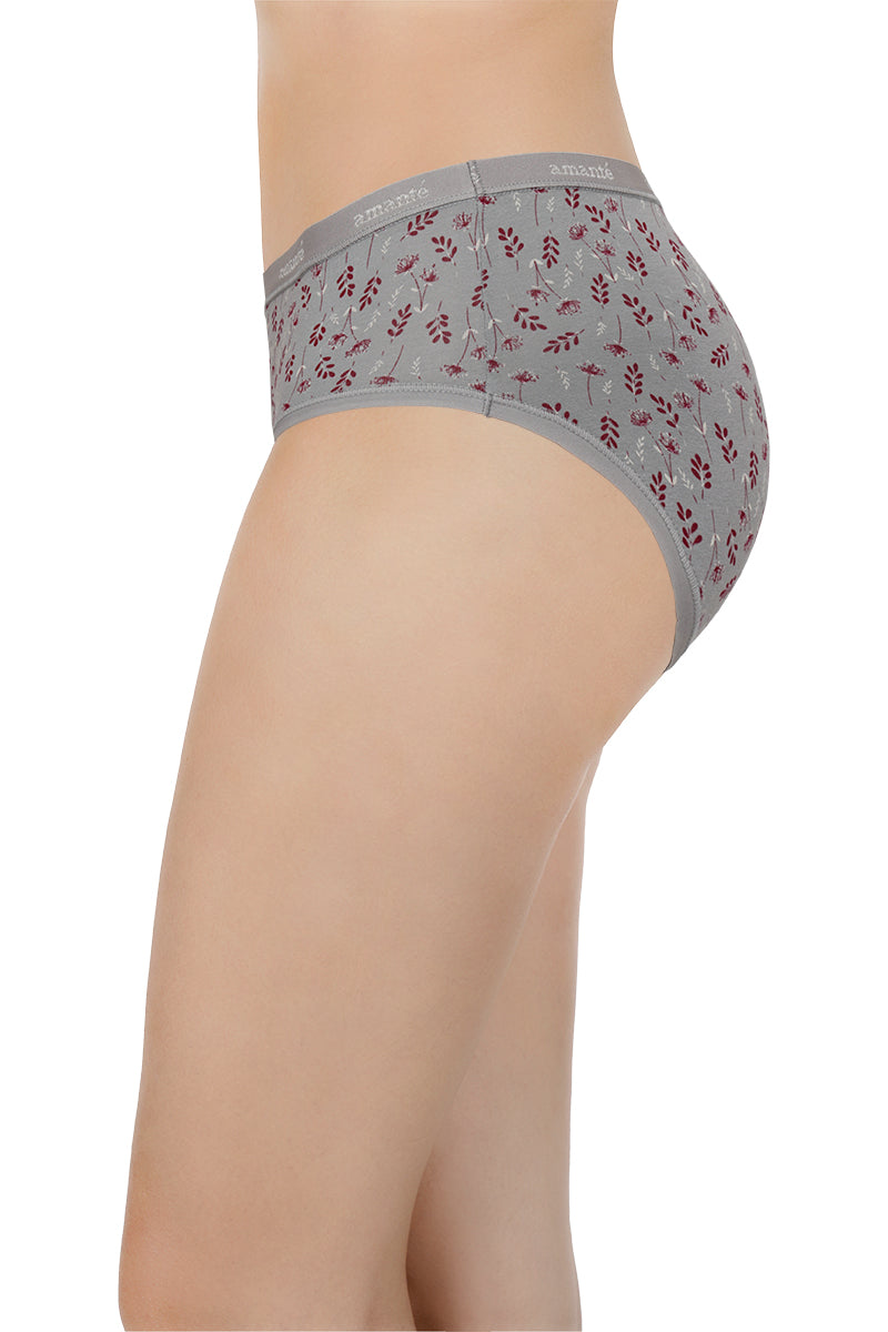 Amante Printed Mid Rise Hipster Panty (Pack of 3) - view 7