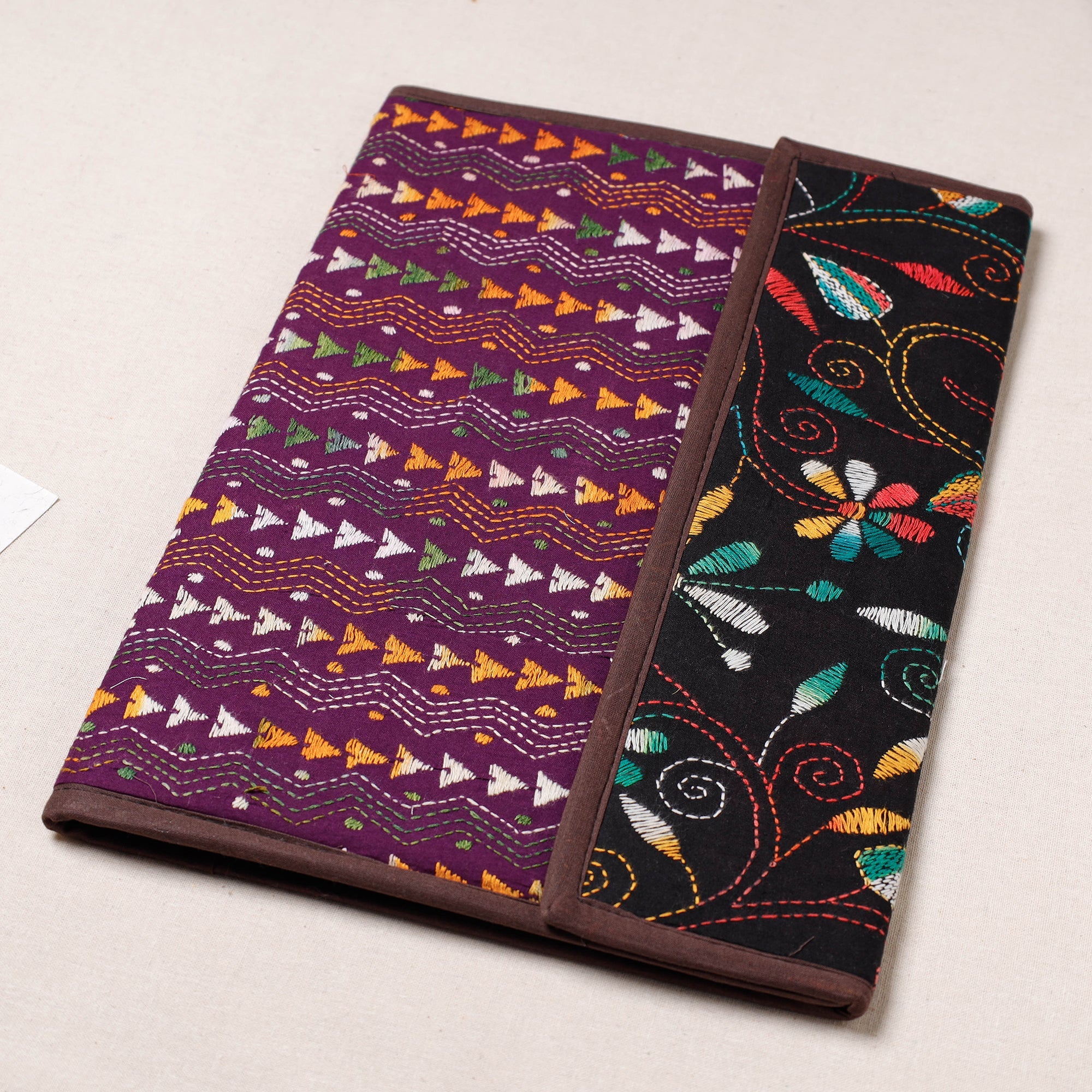 ASALKAAR Bengal Kantha Work Handcrafted File Folder - view 2