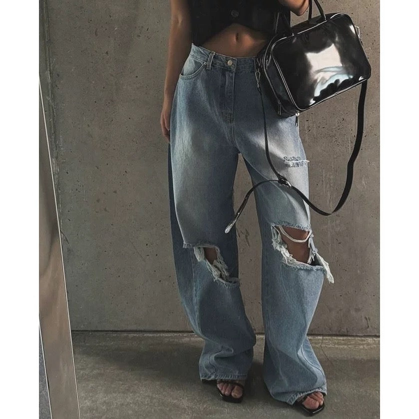 Alamode By Akanksha Mocha Cropped Statement Denim Jeans