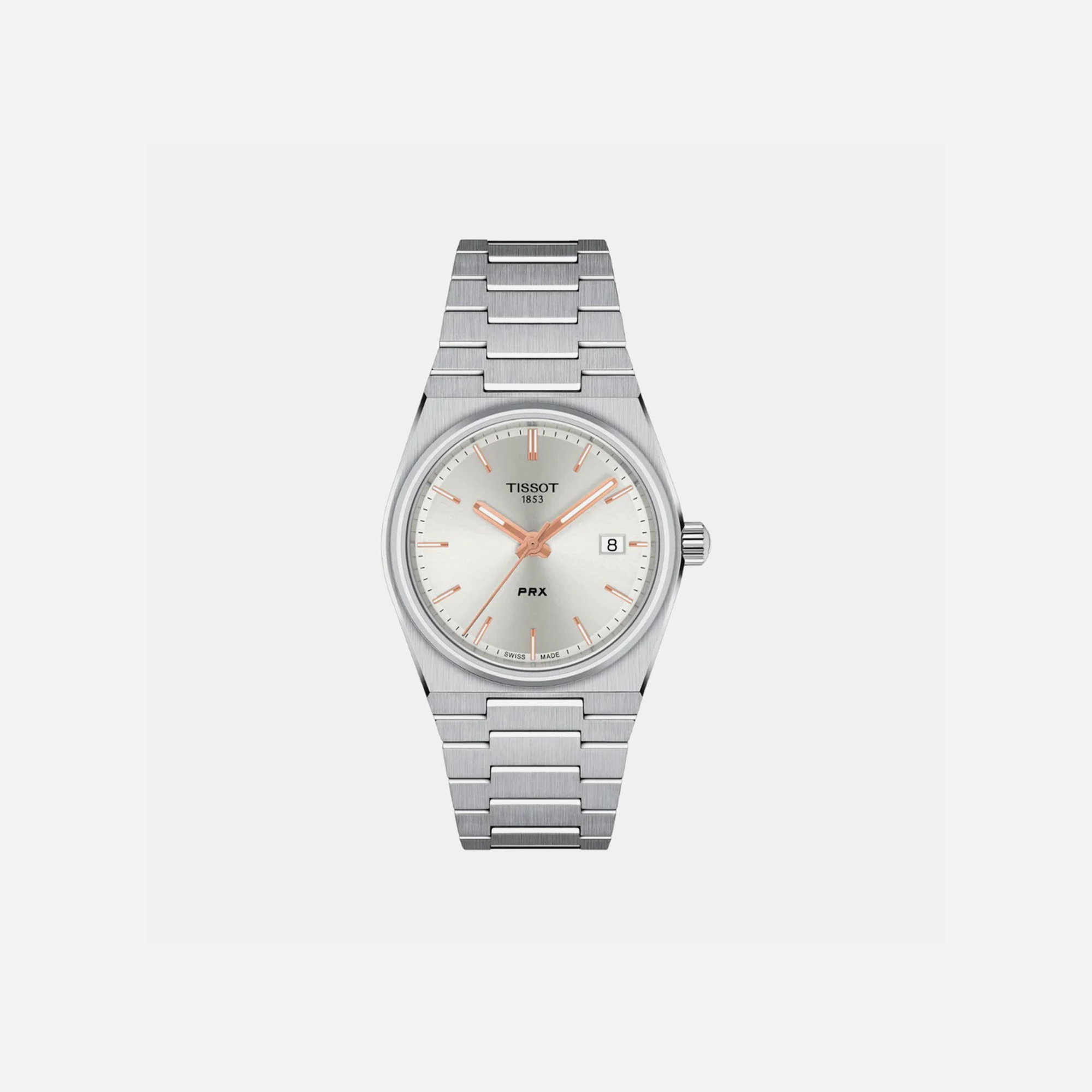 Tissot PRX 35mm Silver Dial Grey Stainless Steel Quartz Watch