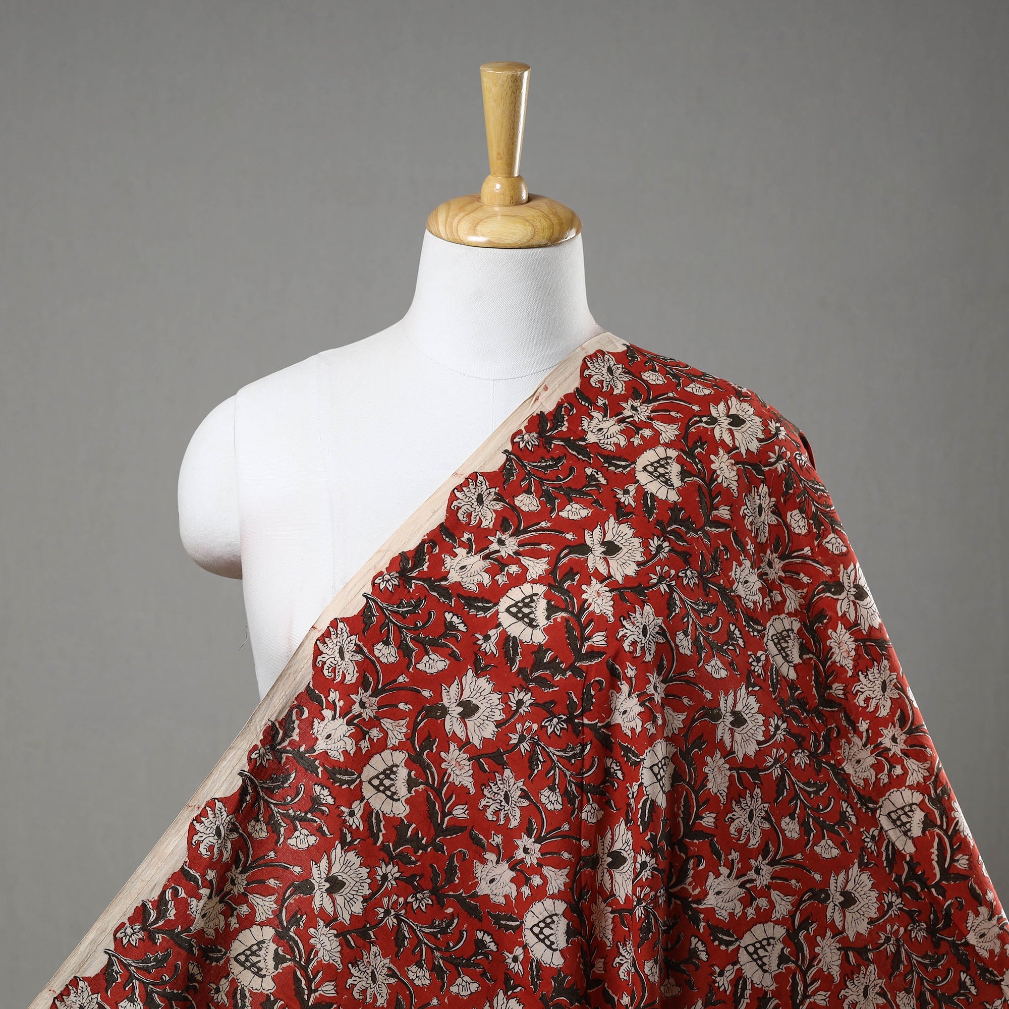 HAVELI CHRONICLES Block Printed Cotton Bagru Kalamkari Fabric 13