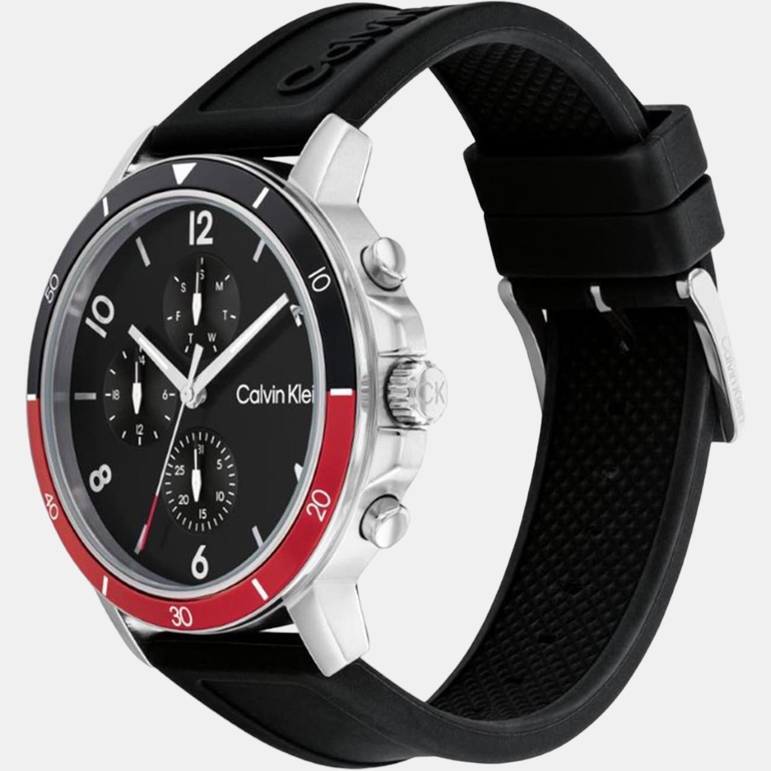 Calvin Klein Gauge Sport Men Quartz Blue Dial Chronograph Stainless Steel Watch 25200072 - view 3