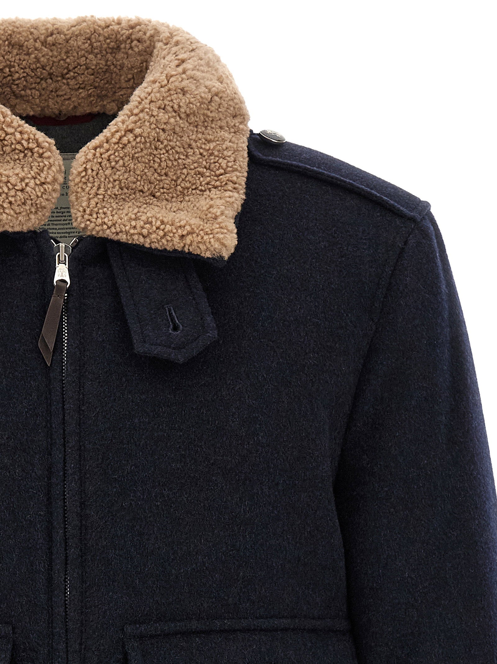 Brunello Cucinelli Cashmere Bomber Beaver – 100% cashmere - view 3