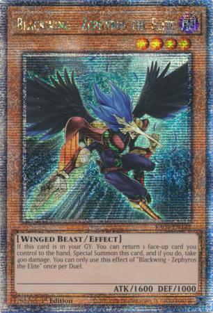 Yu-Gi-Oh! Blackwing - Zephyros the Elite - RA04-EN145 - Quarter Century Secret Rare - 1st Edition