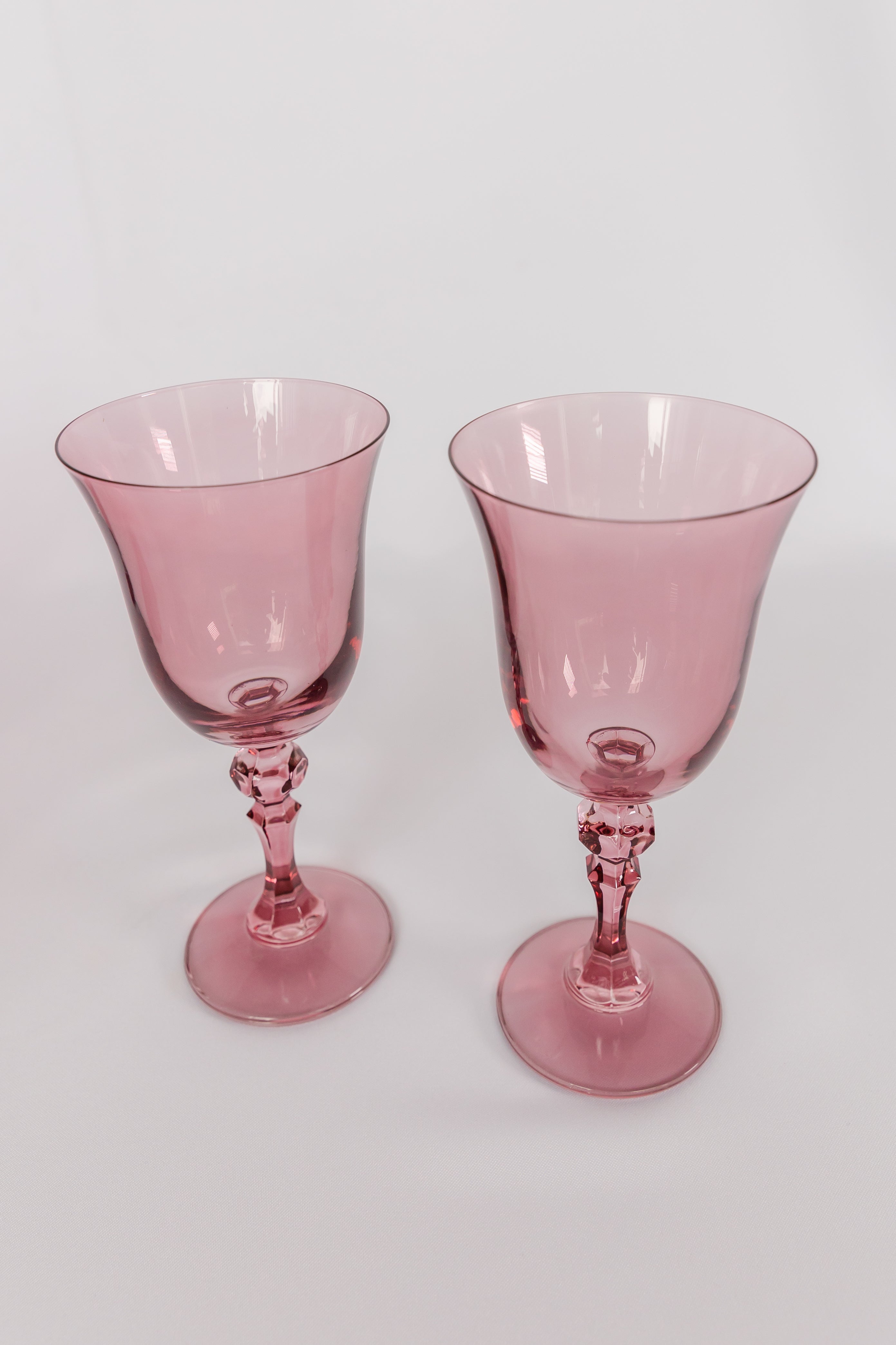 Estelle Colored Glass Estelle Colored Regal Goblet - Set of 2 {Rose} - view 2