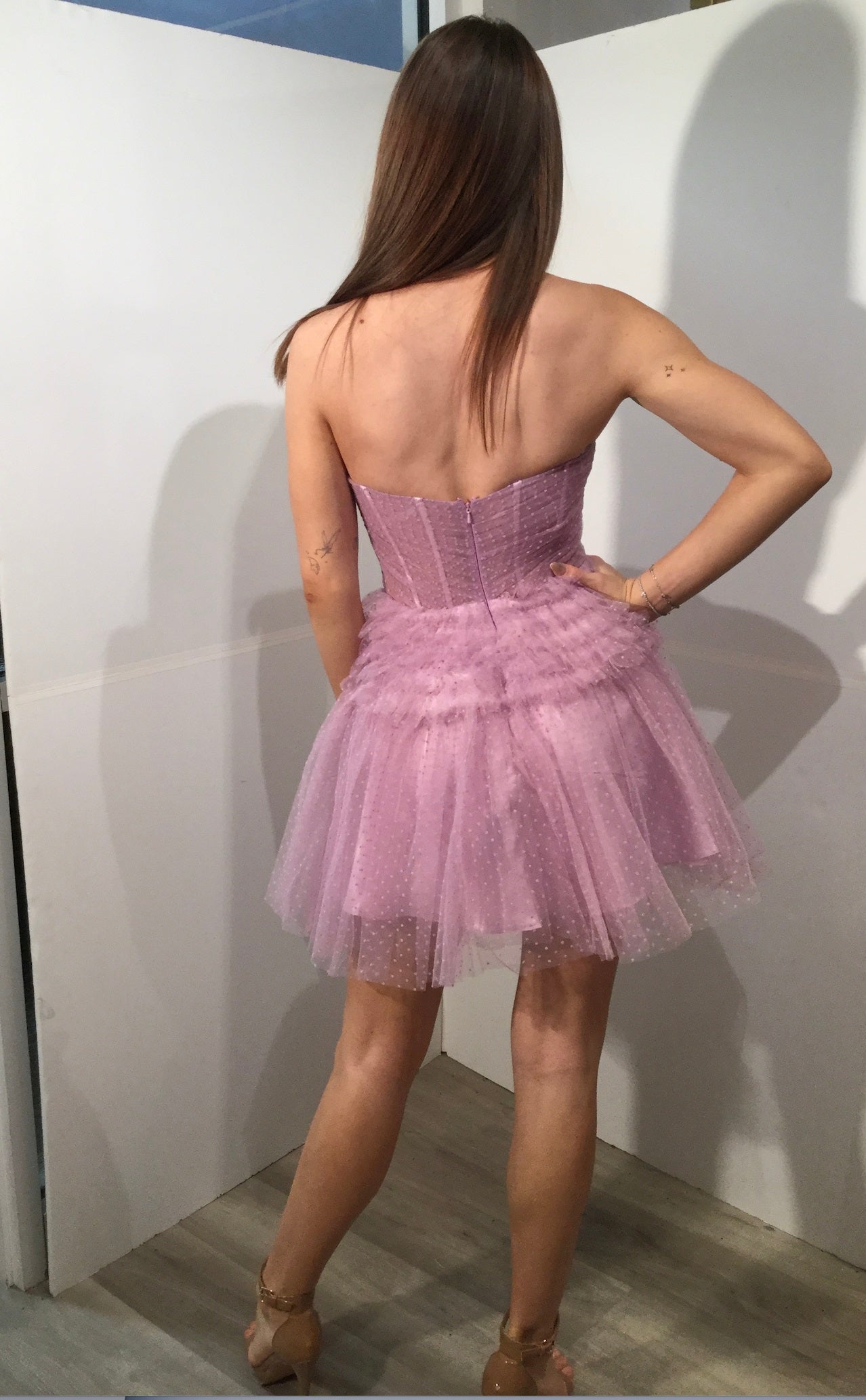 Tulle Short Strapless A-line Dress by Jovani 40467 - view 5