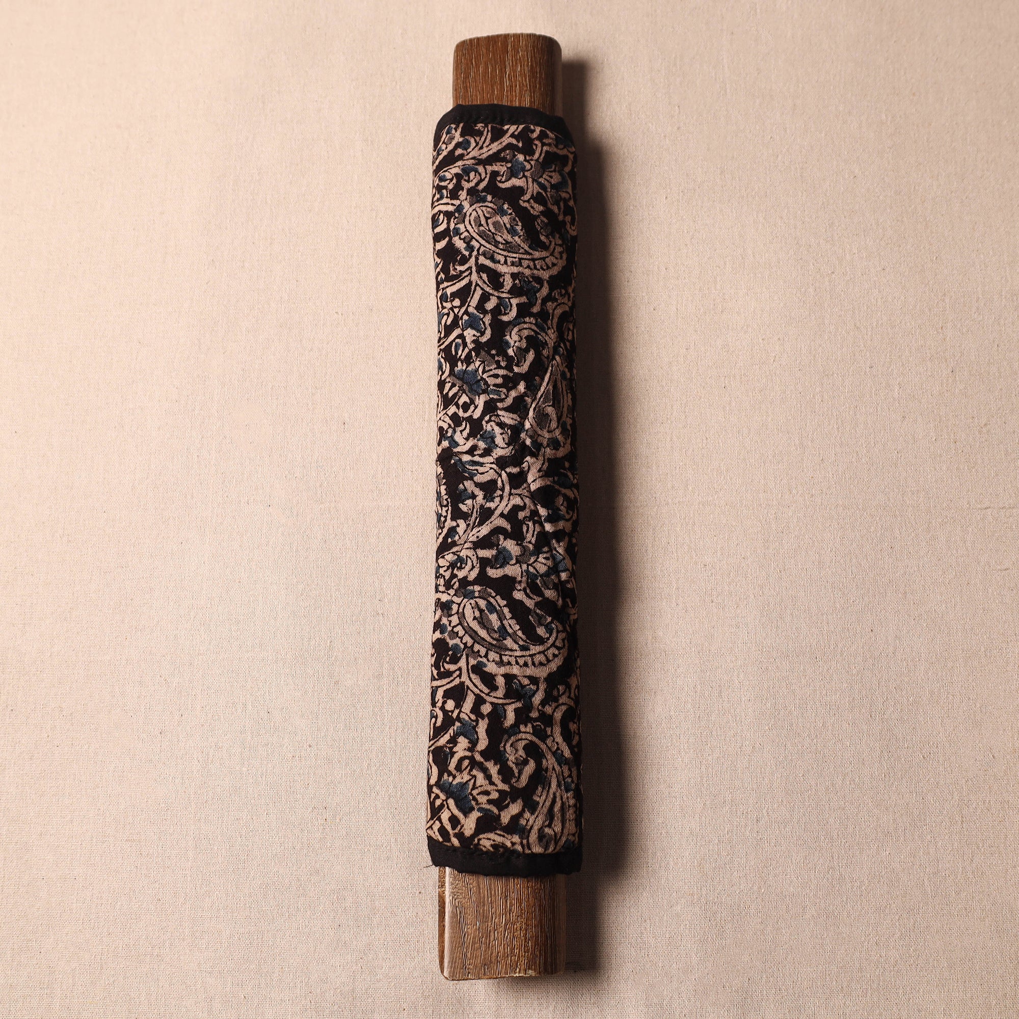JALPARI Black - Kalamkari Block Printed Fridge Cover with Handle Cover 07 - view 4