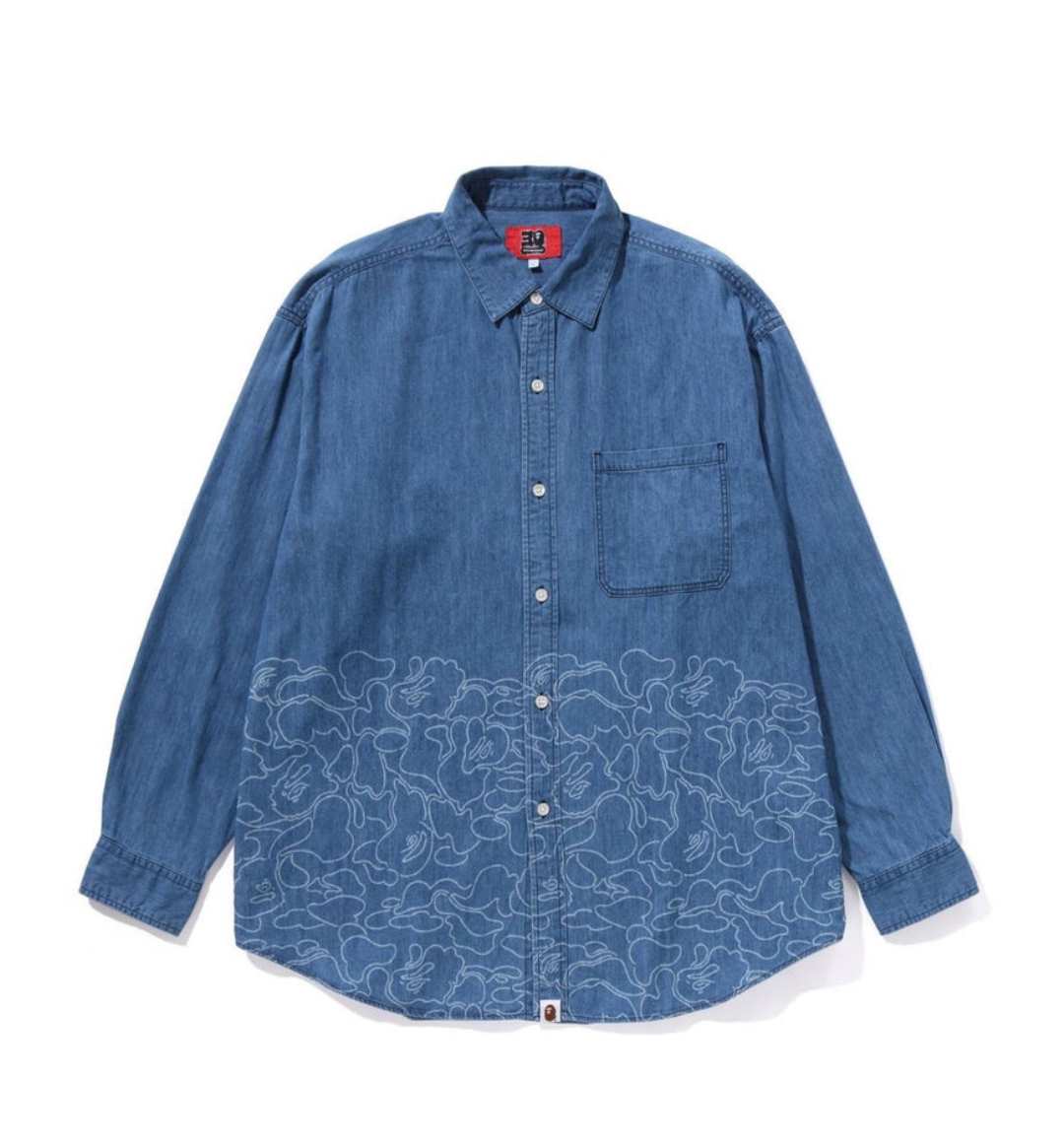 Sneaker Cafe Mumbai Bape 30th Anniversary Denim Shirt