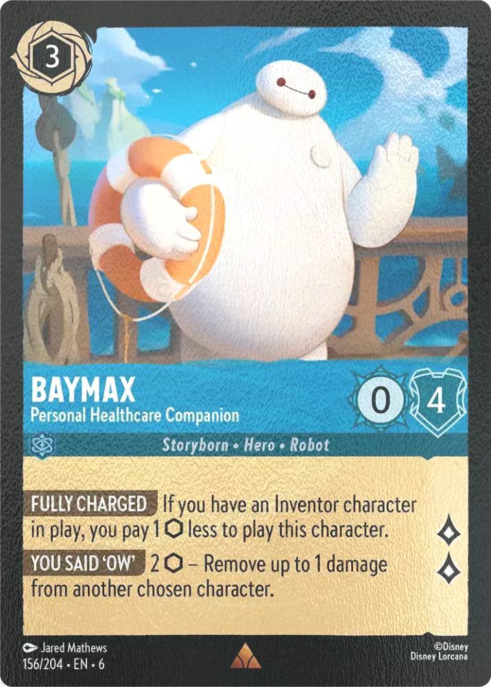 Lorcana Baymax - Personal Healthcare Companion - 156/204 [Azurite Sea] [Cold Foil]