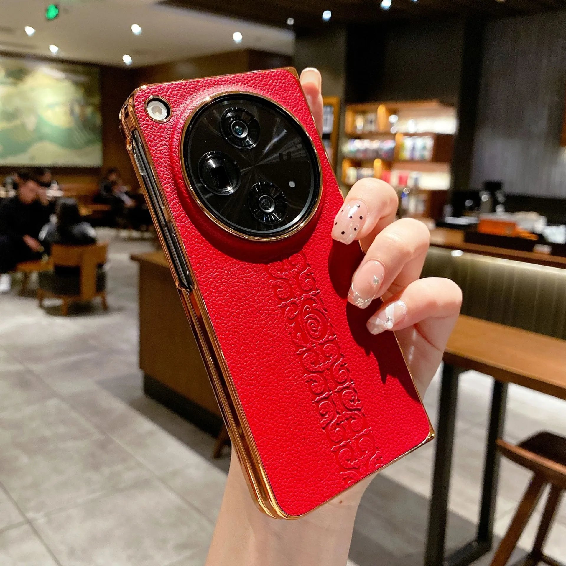 Million Cases OnePlus Open Refined Elegance Electroplated Leather Case - view 3