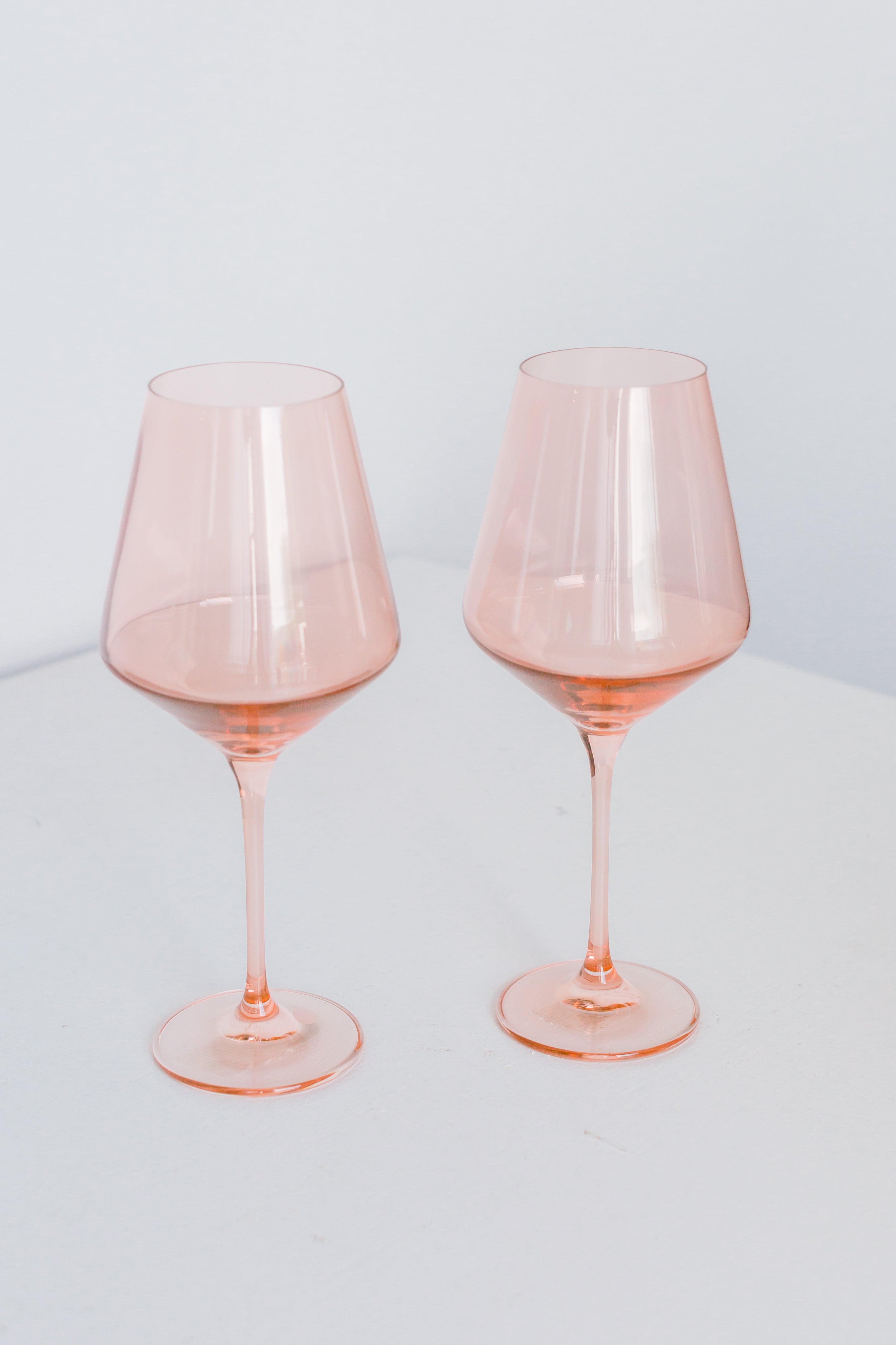 Estelle Colored Glass Estelle Colored Wine Stemware - Set of 6 {Blush Pink} - view 3