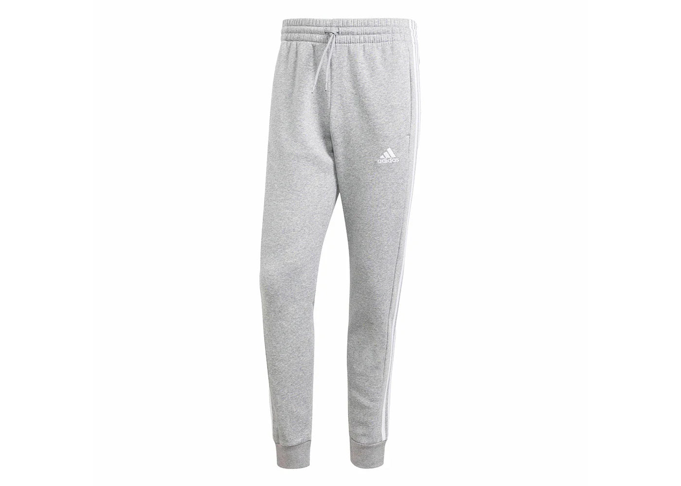 adidas Essentials Fleece 3-Stripes Tapered Cuff Pants Medium Grey Heather