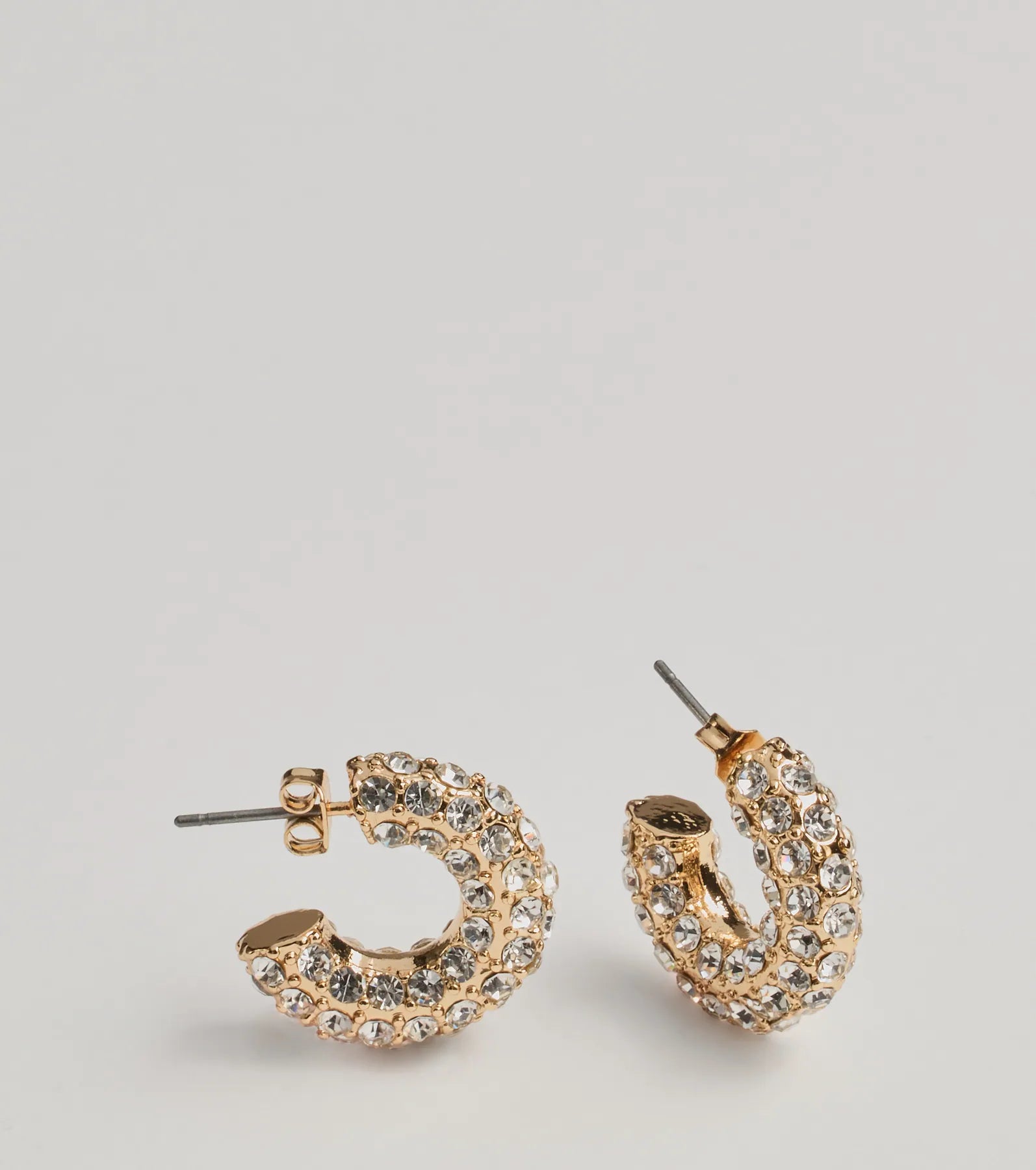 Windsor Rhinestone Glam Mini Hoop Earrings