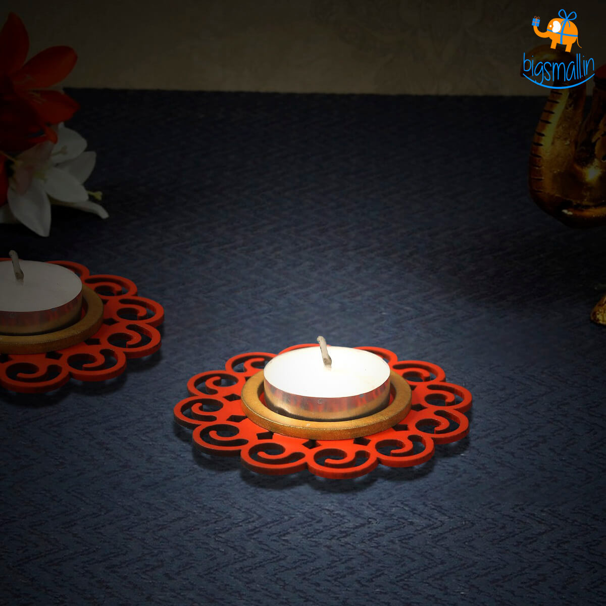Bigsmall_cc Decorative Wooden Tea Light Holder - Set of 2 - view 38