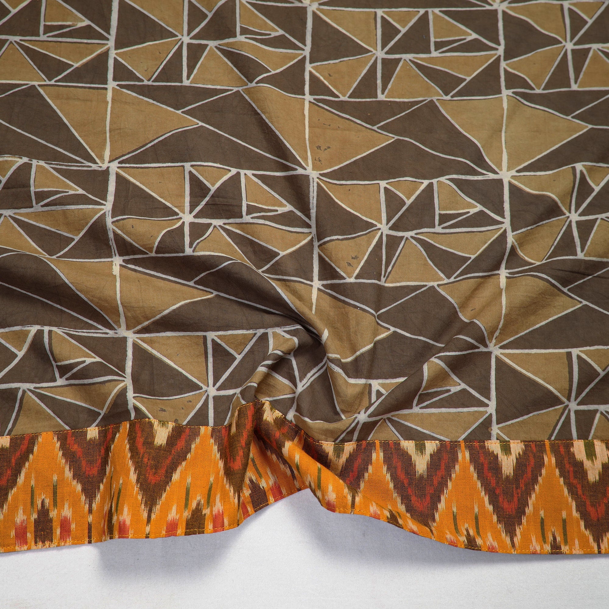 NOORI BAZAR Brown - Akola Block Printed Cotton Blouse Piece 112 - view 2