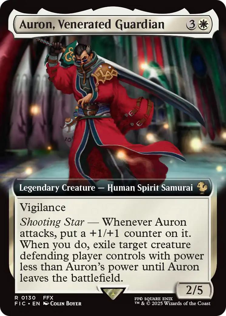 Auron venerated guardian – Magic Auron, Venerated Guardian [130] [Extended Art] [FINAL FANTASY: Commander] [Non-Foil]