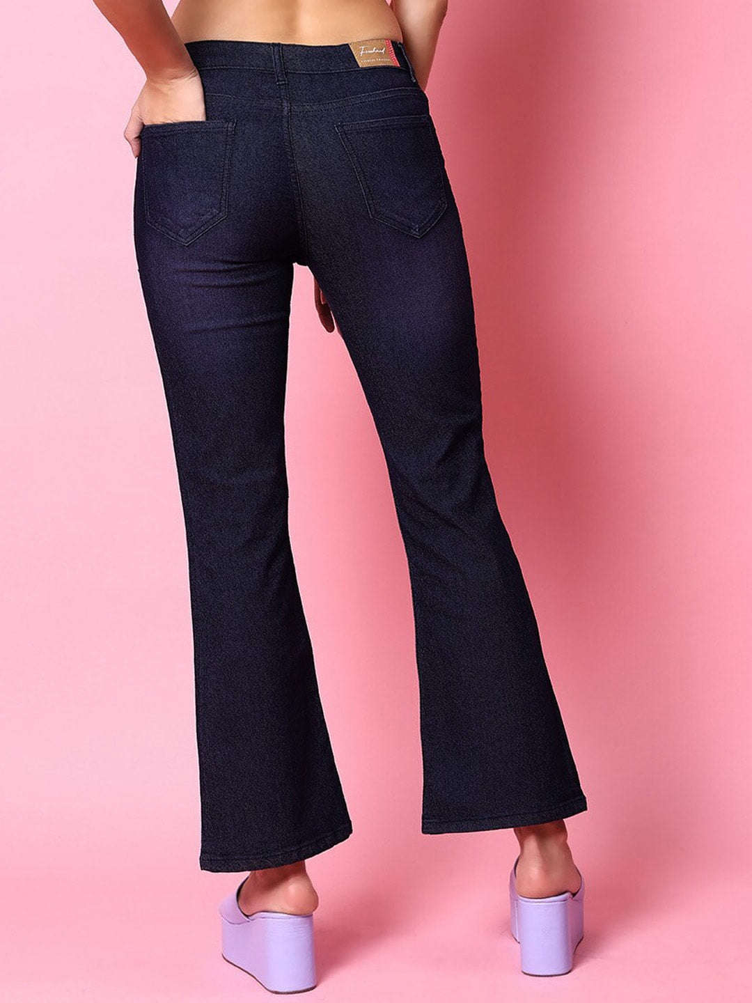 Freehand By The Indian Garage Co Women Tinted Bootcut Denim Jeans - view 3