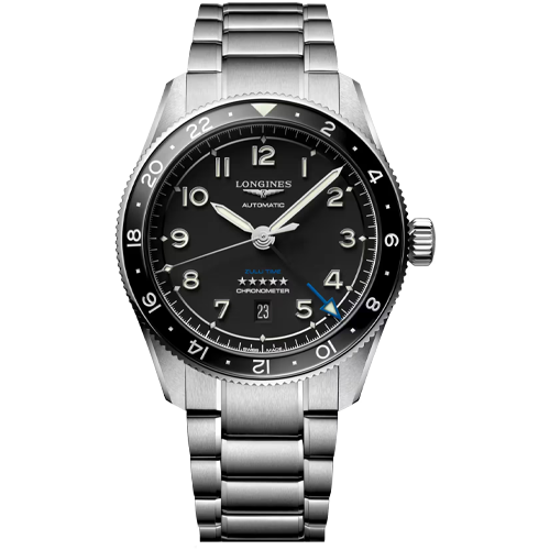 Longines Spirit Zulu Time Black Matt Dial Men 42mm