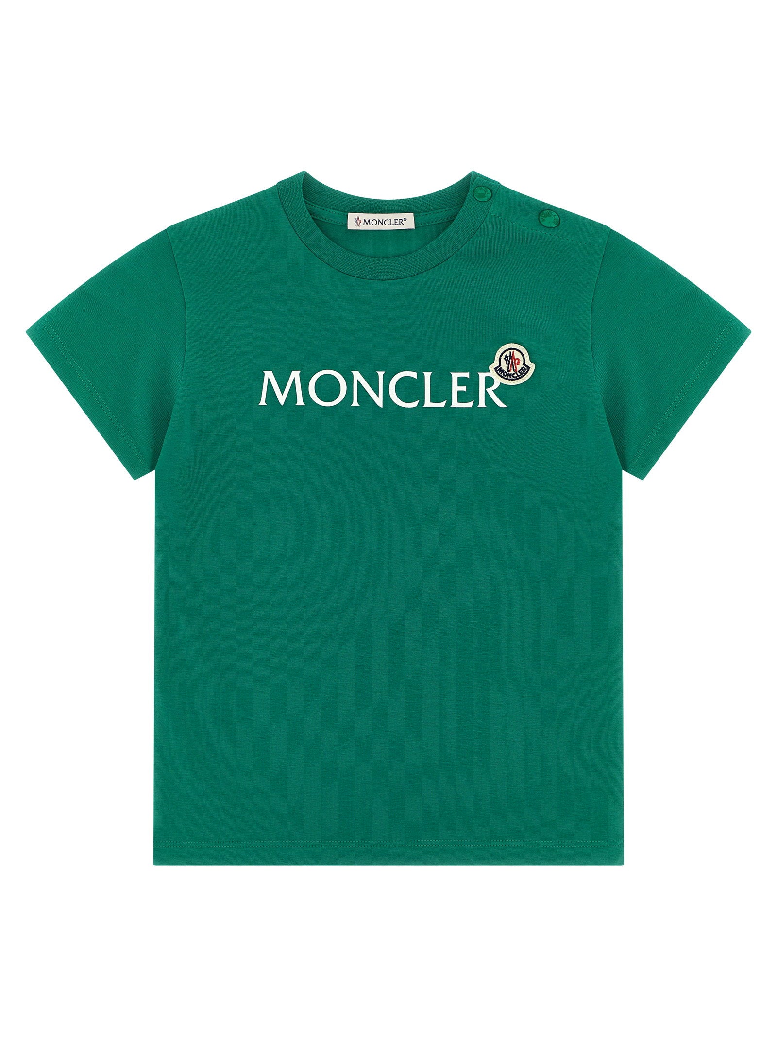 Moncler Enfant Logo T-shirt – 92% cotton, 8% elastane