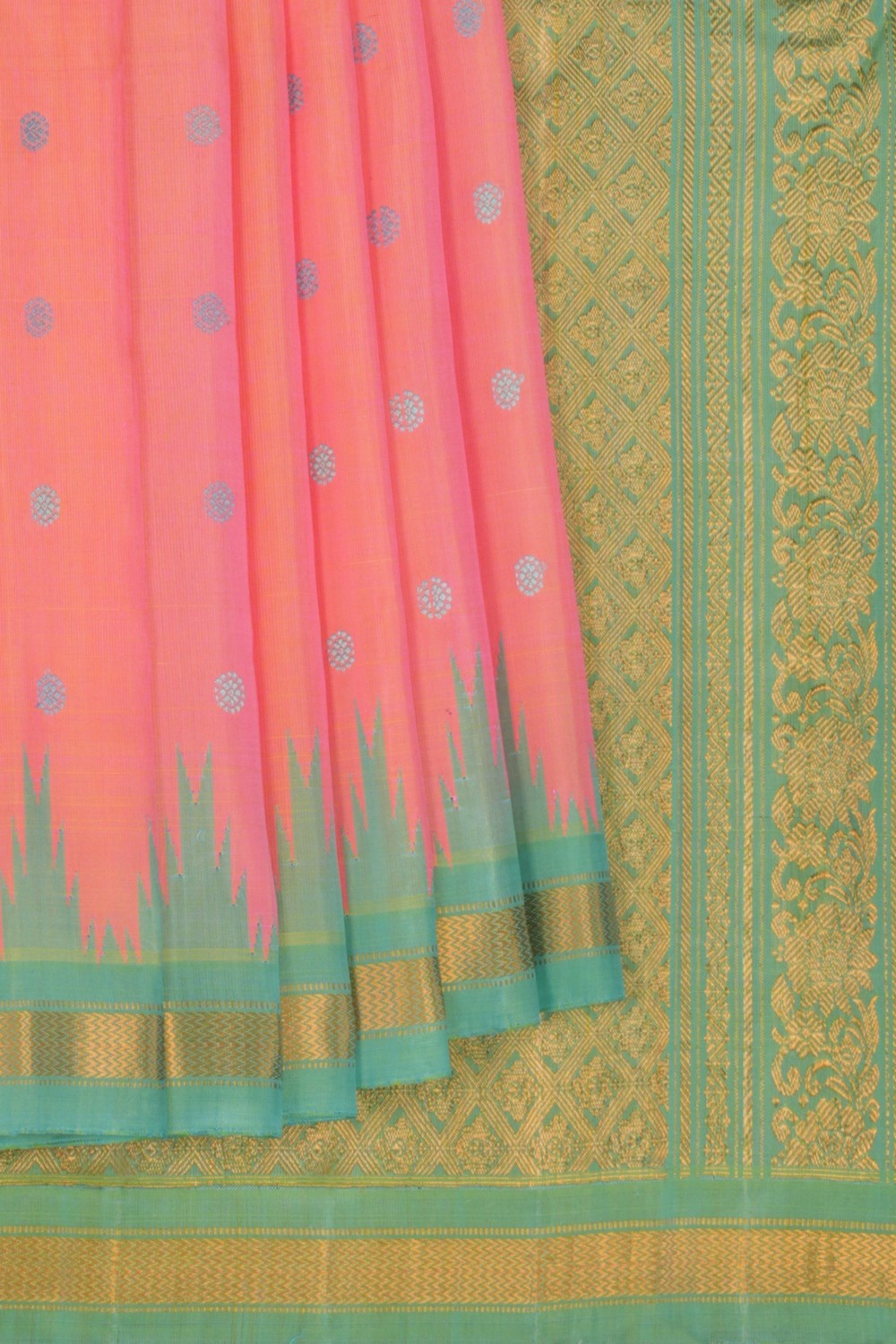Kalanjali Gadwal Silk Pink Saree – Women's