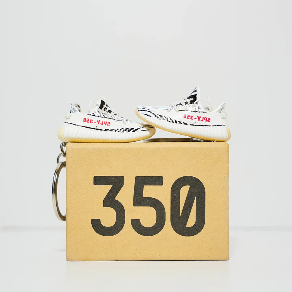 Kicks Machine 3D Sneaker Keychain With Box - Yeezy 350 Zebra