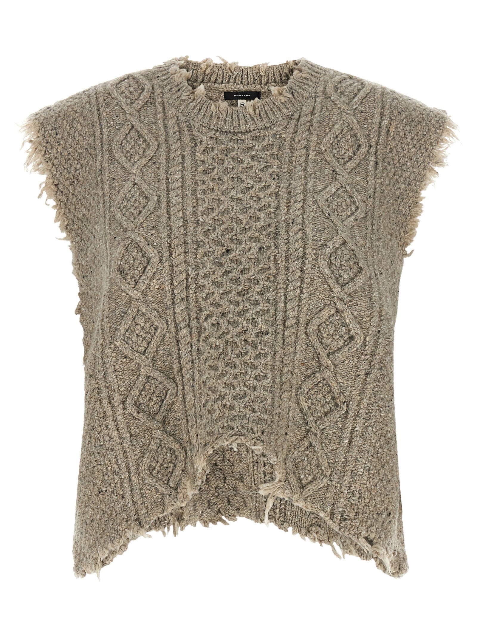 R13 Boyfriend Cable Vest – 60% wo, 20% pa, 20% vi