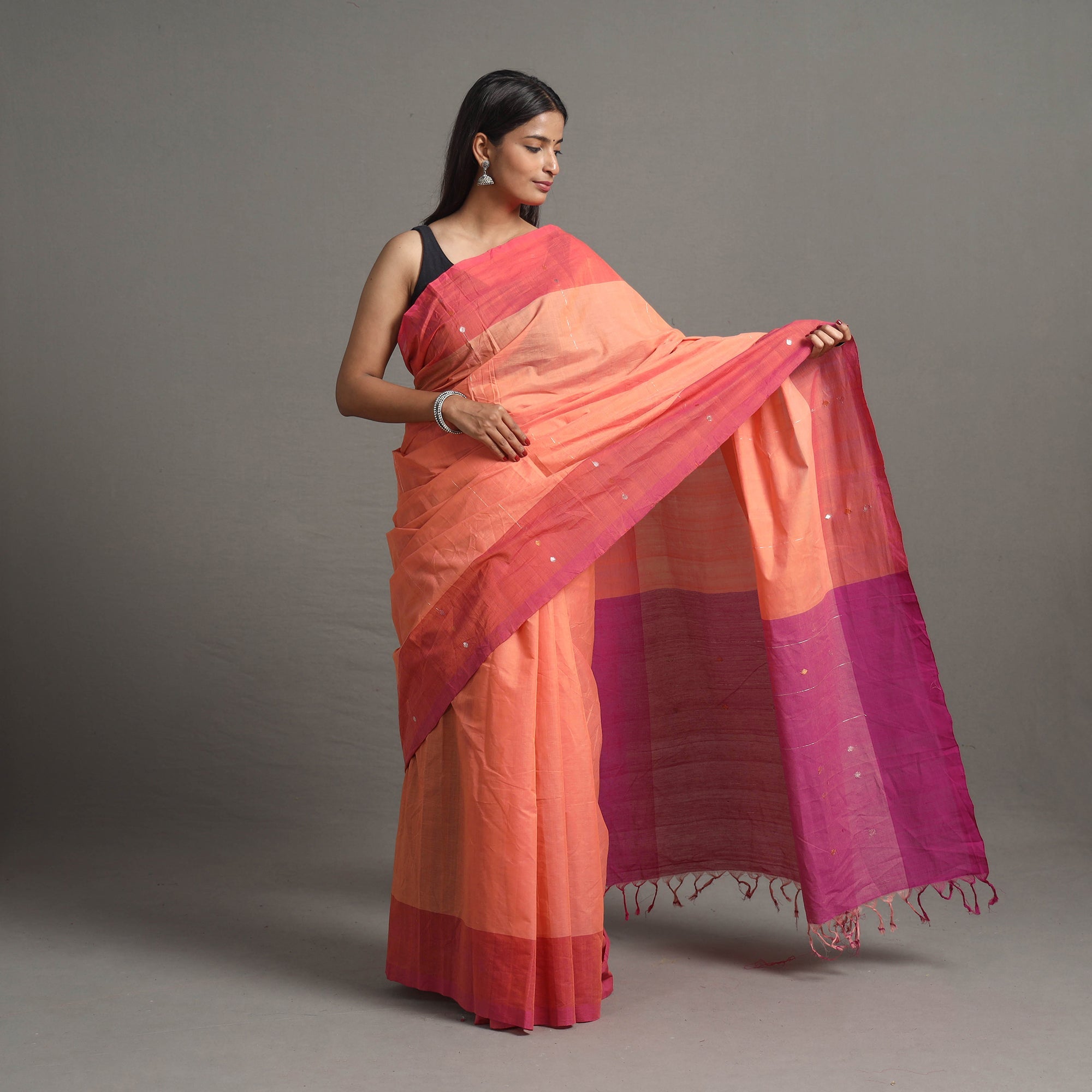 CHITRIKA Suman Zari Buta Cotton Handloom Saree 117 - view 2