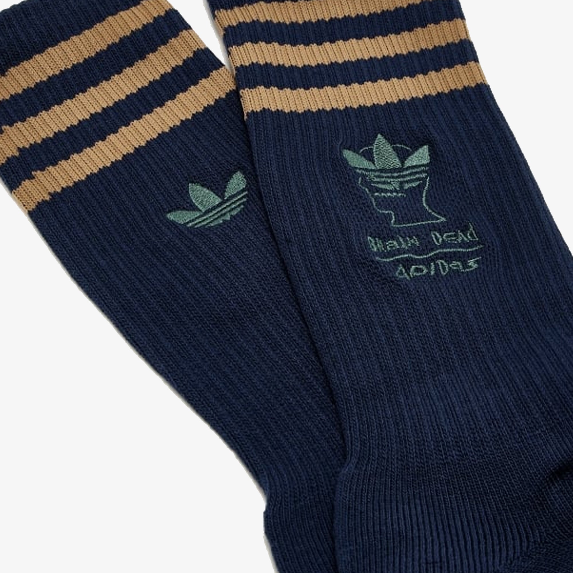 Adidas Originals | BRAIN DEAD SOCKS { NAVY/BROWN - view 2