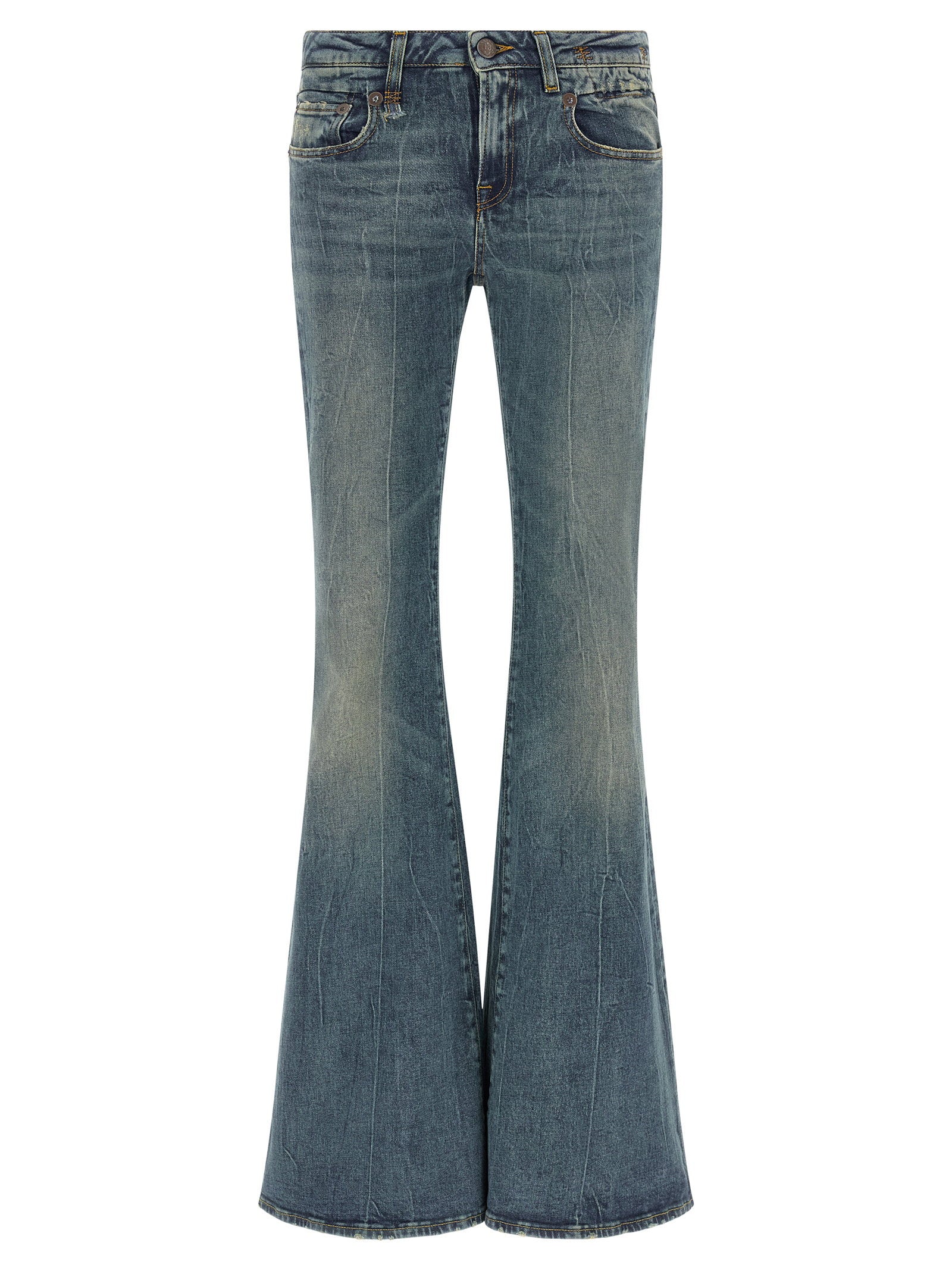 R13 Overflow Boy Flare Jeans – 98% cotton, 2% elastane