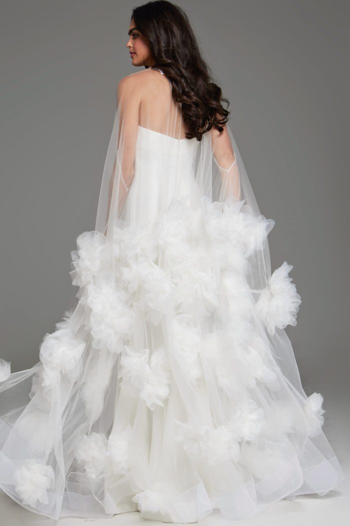 Jovani JB40091 Bridal Gown A Line Floral Wedding Dress - view 2