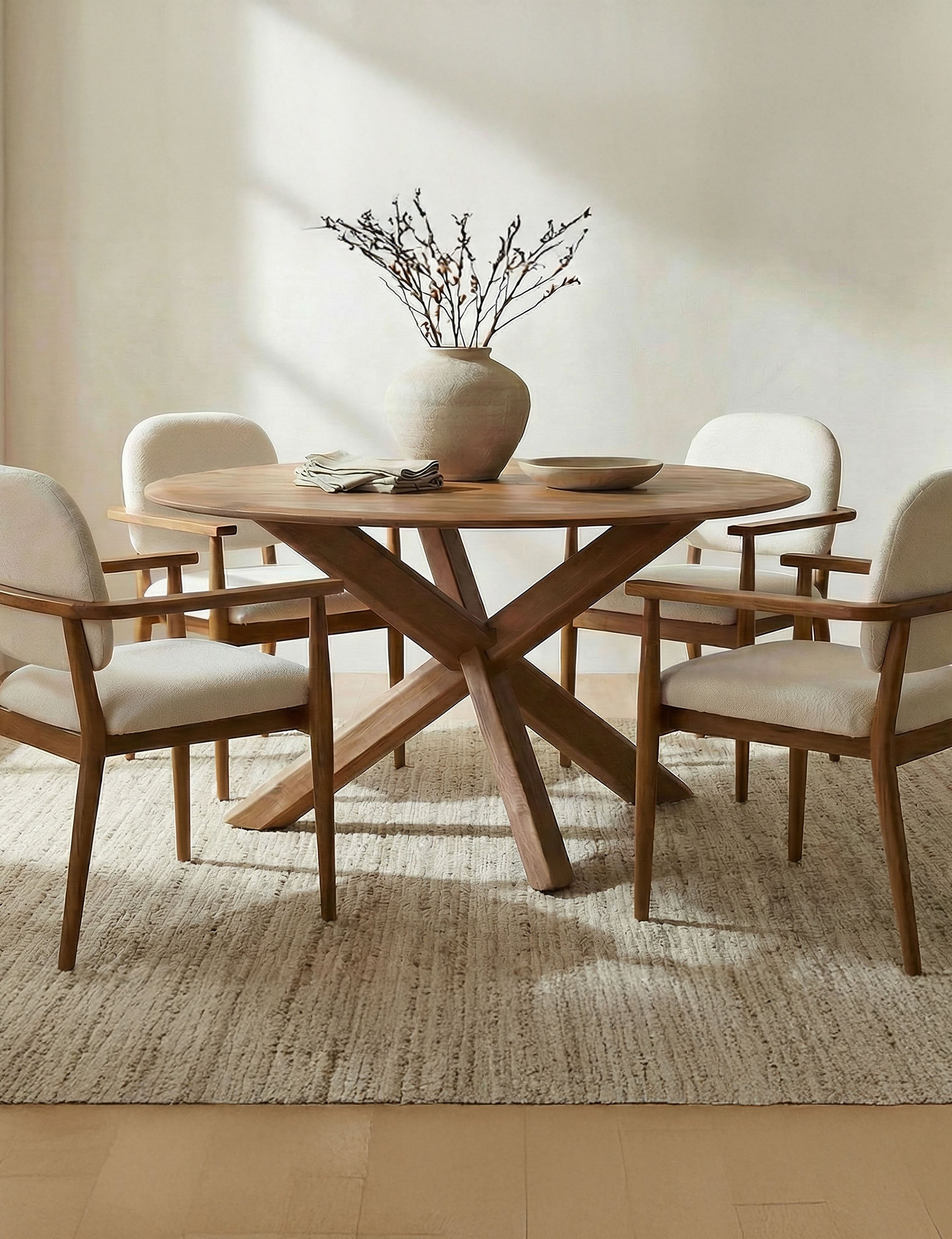 Lulu and Georgia Kenna Round Dining Table – Natural - view 2
