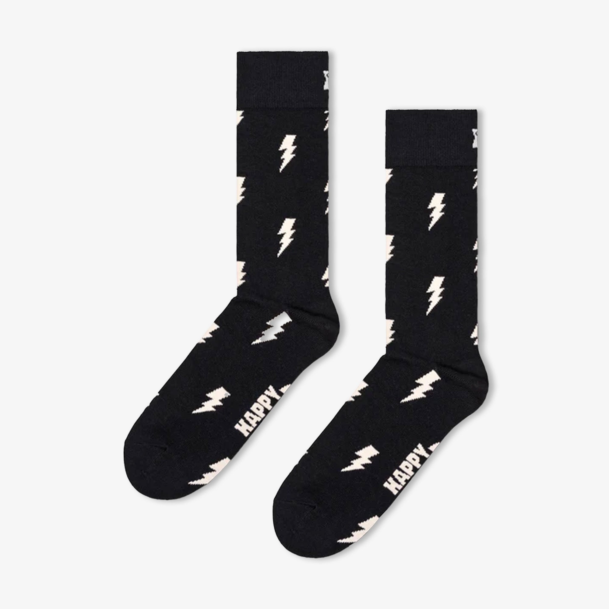 Happy Socks | FLASH SOCK { BLACK/WHITE