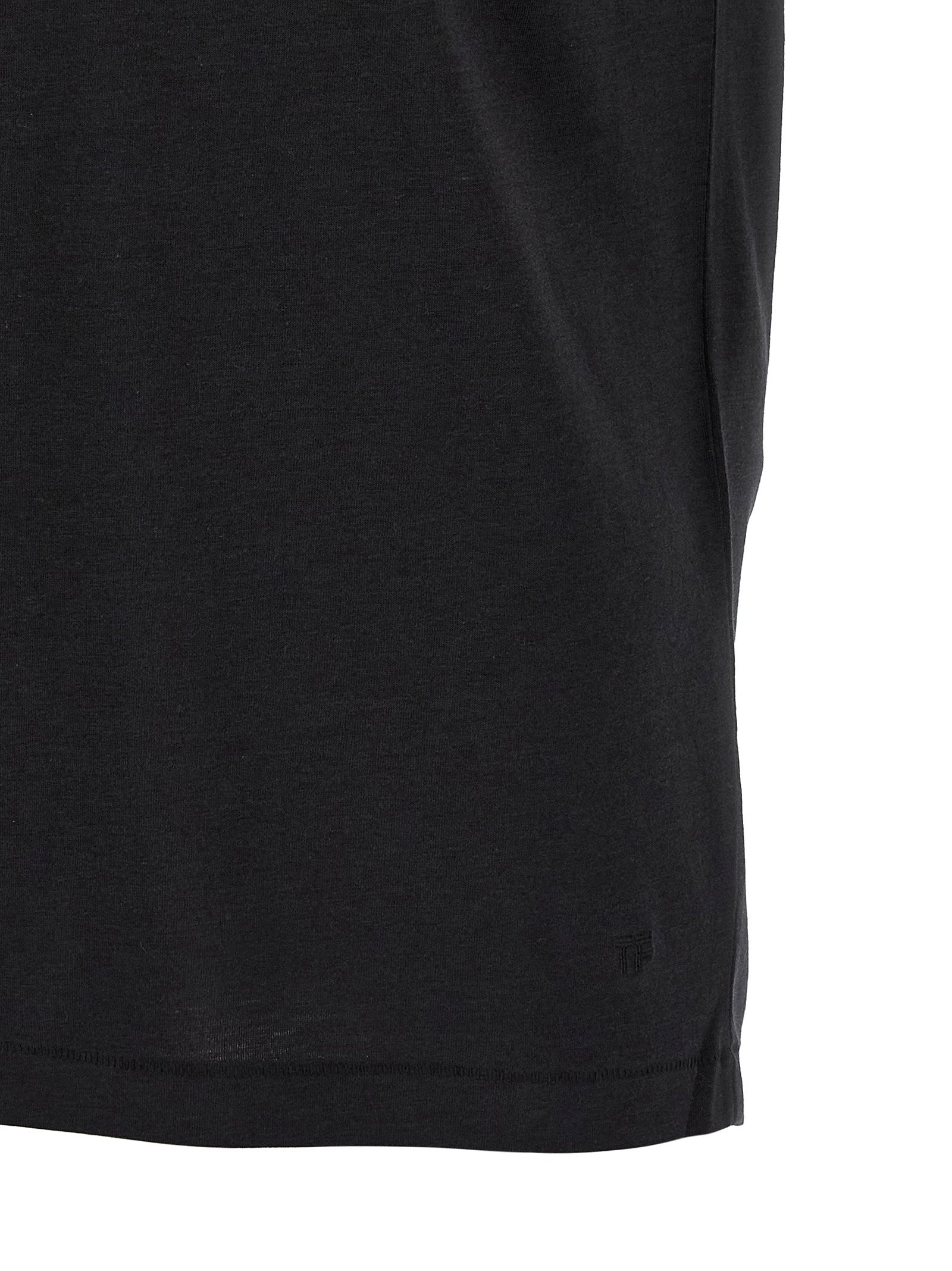 Tom Ford Logo Embroidery T-shirt – 67% lyocell 33% cotton - view 4