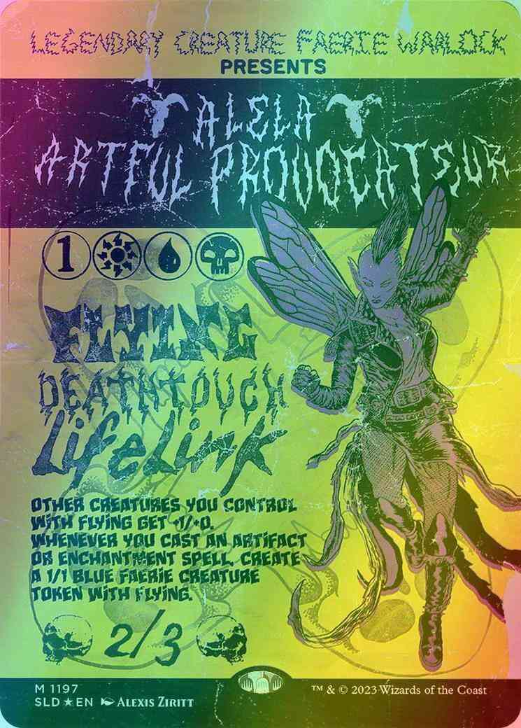 Alela artful provocateur – Magic Alela, Artful Provocateur [1197] [Borderless] [Legendary Flyers] [Secret Lair Drop] [Foil]
