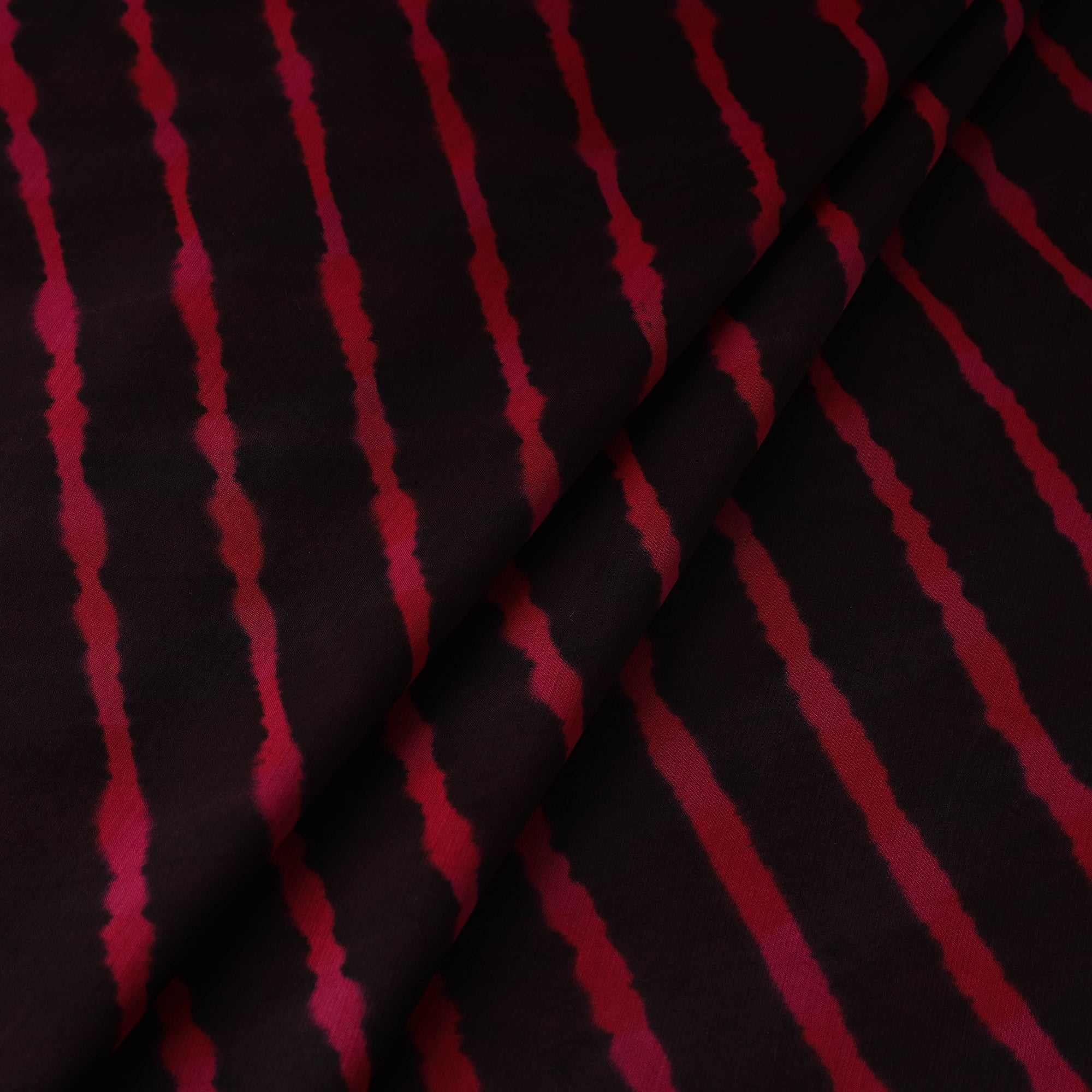 LEHARIYA BY BADSHAH MIYAN Black - Multicolour Leheriya Tie-Dye Chanderi Silk Fabric 14 - view 2