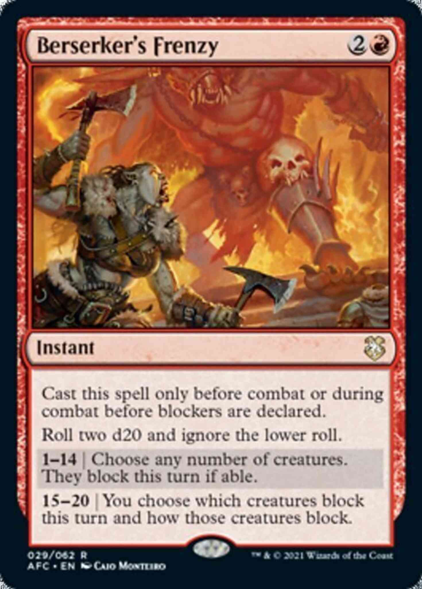 Frenzy 29 adventures – Magic Berserker's Frenzy [29] [Adventures in the Forgotten Realms Commander] [Non-Foil]