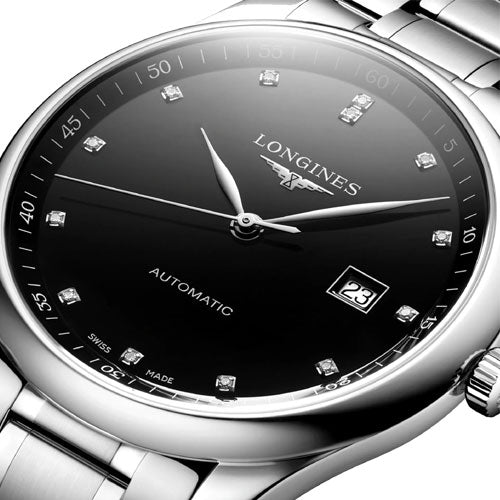 Longines Master Collection Black Lacquered Polished Dial Men 42mm - view 2