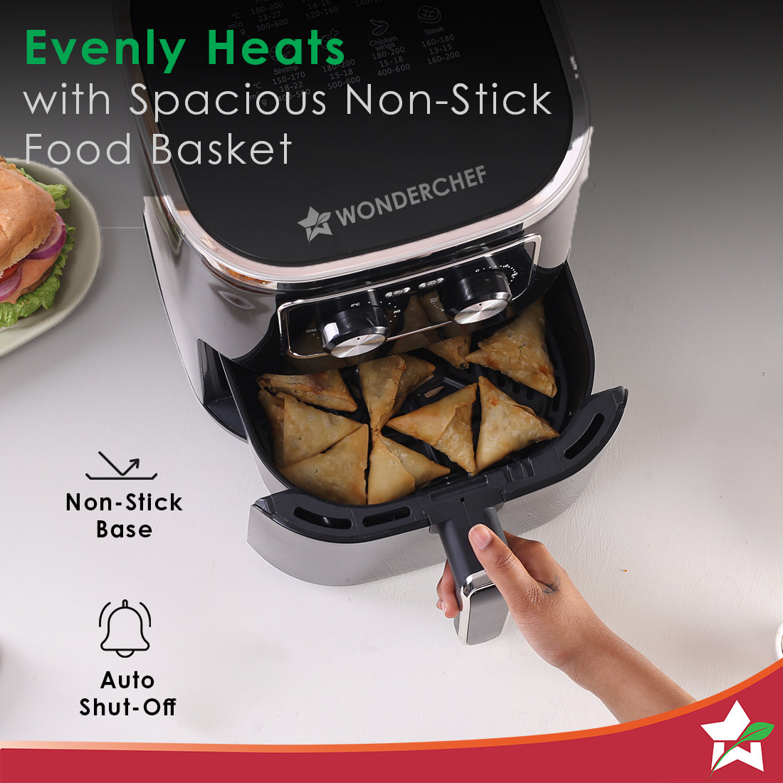 Wonderchef Platinum Manual Air Fryer | 5L | Rapid Air Technology - view 3
