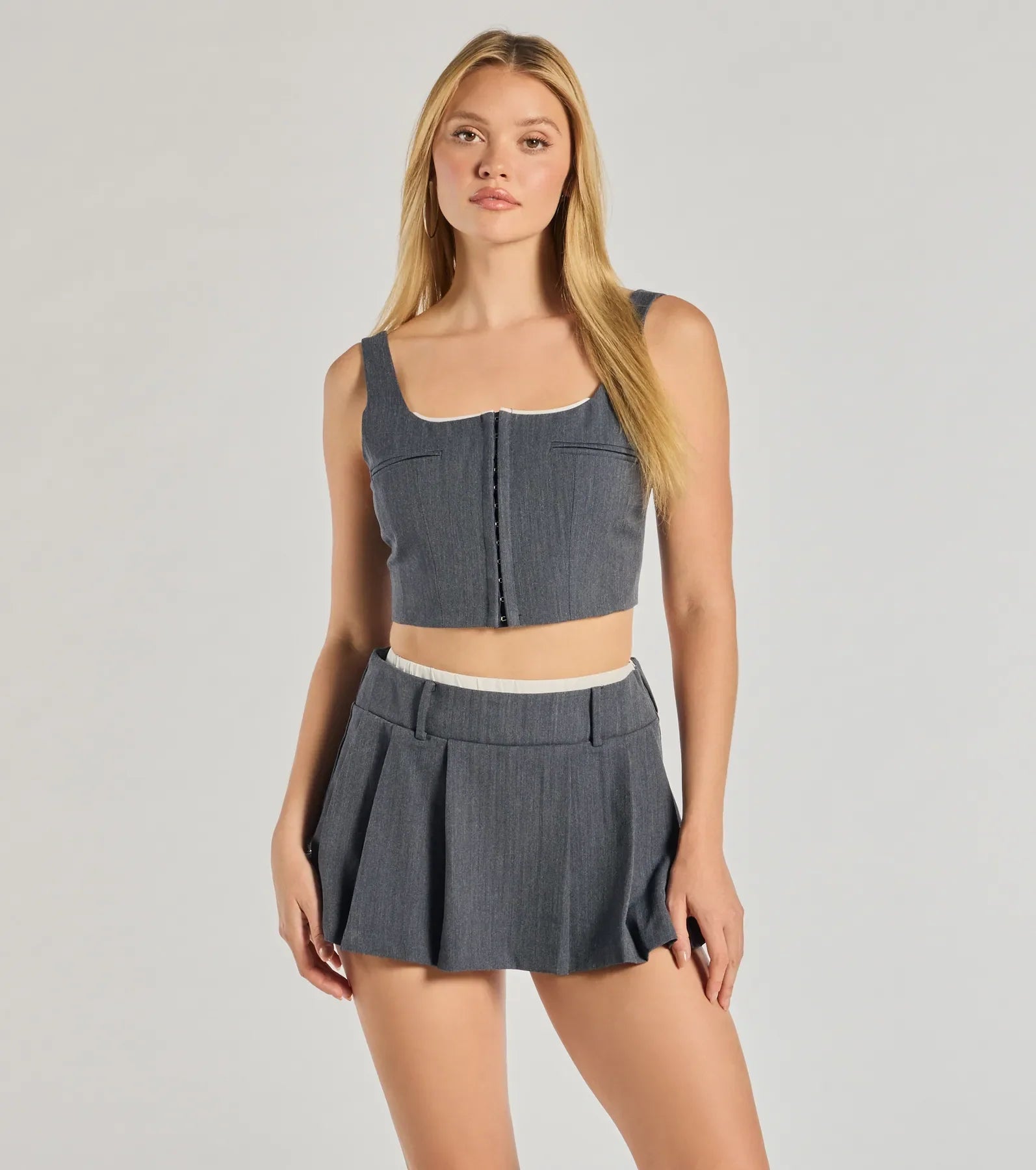 Windsor Keep It Casual Square Neck Cropped Tank Top