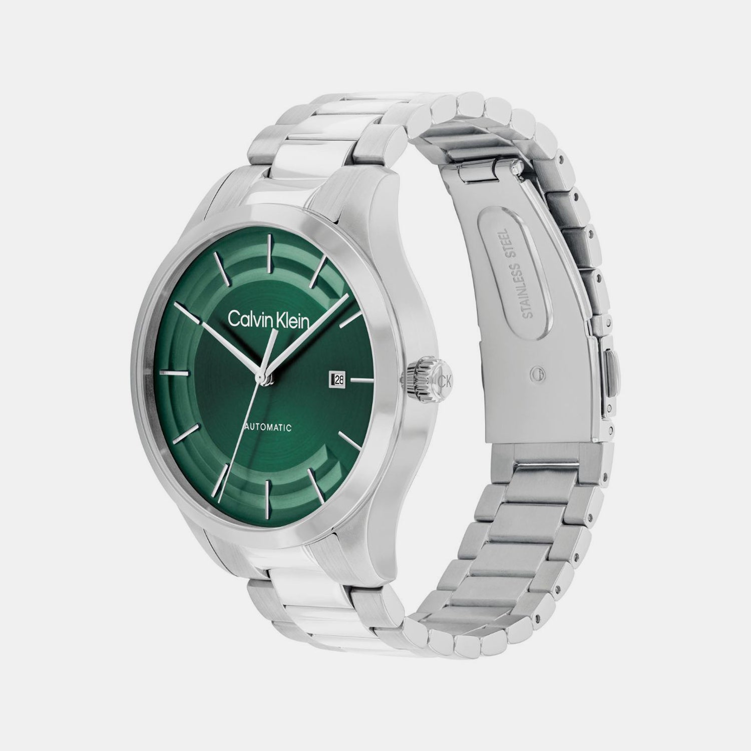 Calvin Klein Ck Iconic Unisex Automatic Green Dial Analog Stainless Steel Watch 25300022 - view 2