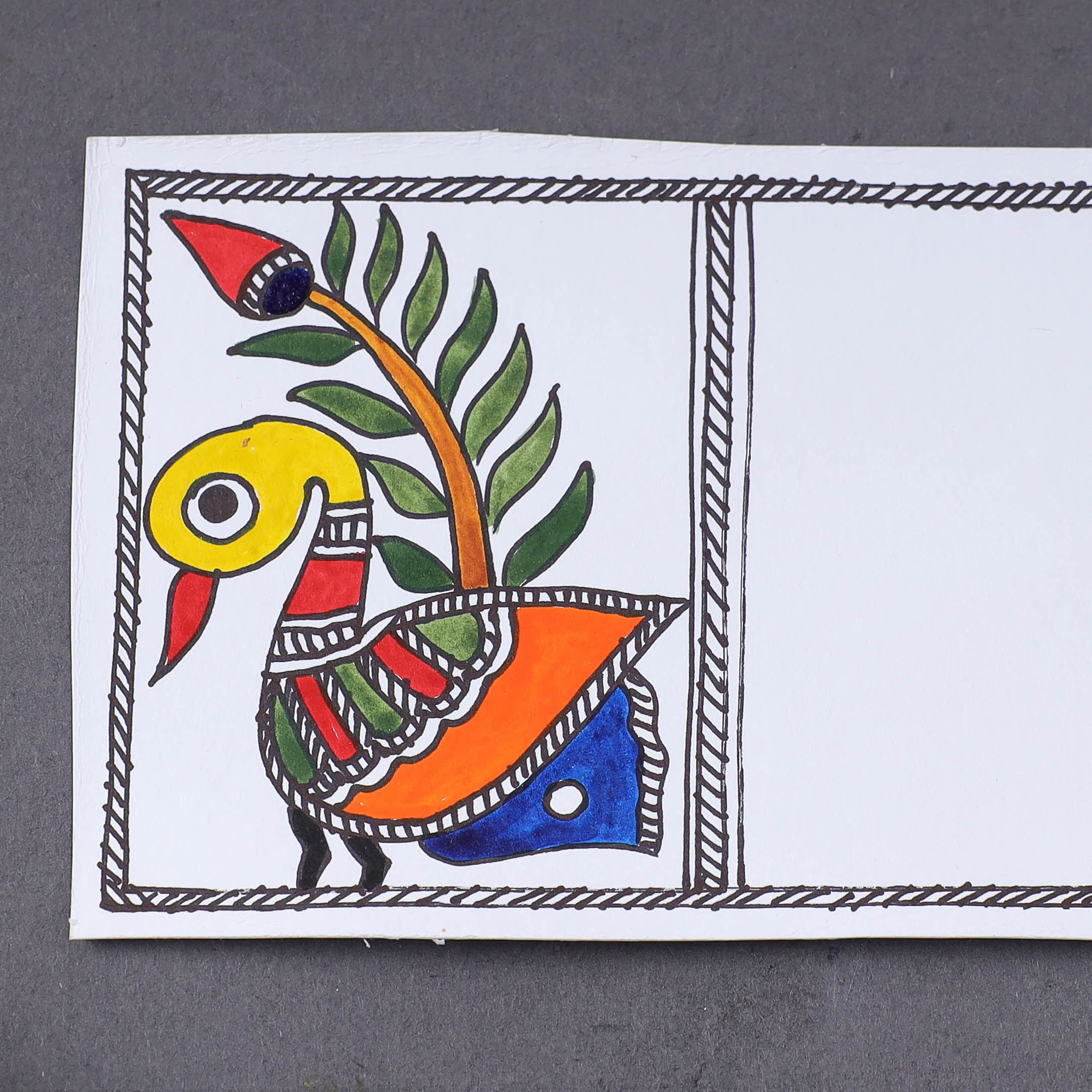 ITOKRI CRAFTS INITIATIVE Assorted - Madhubani Handpainted Post Card (3.5 x 5.5 in) - view 2