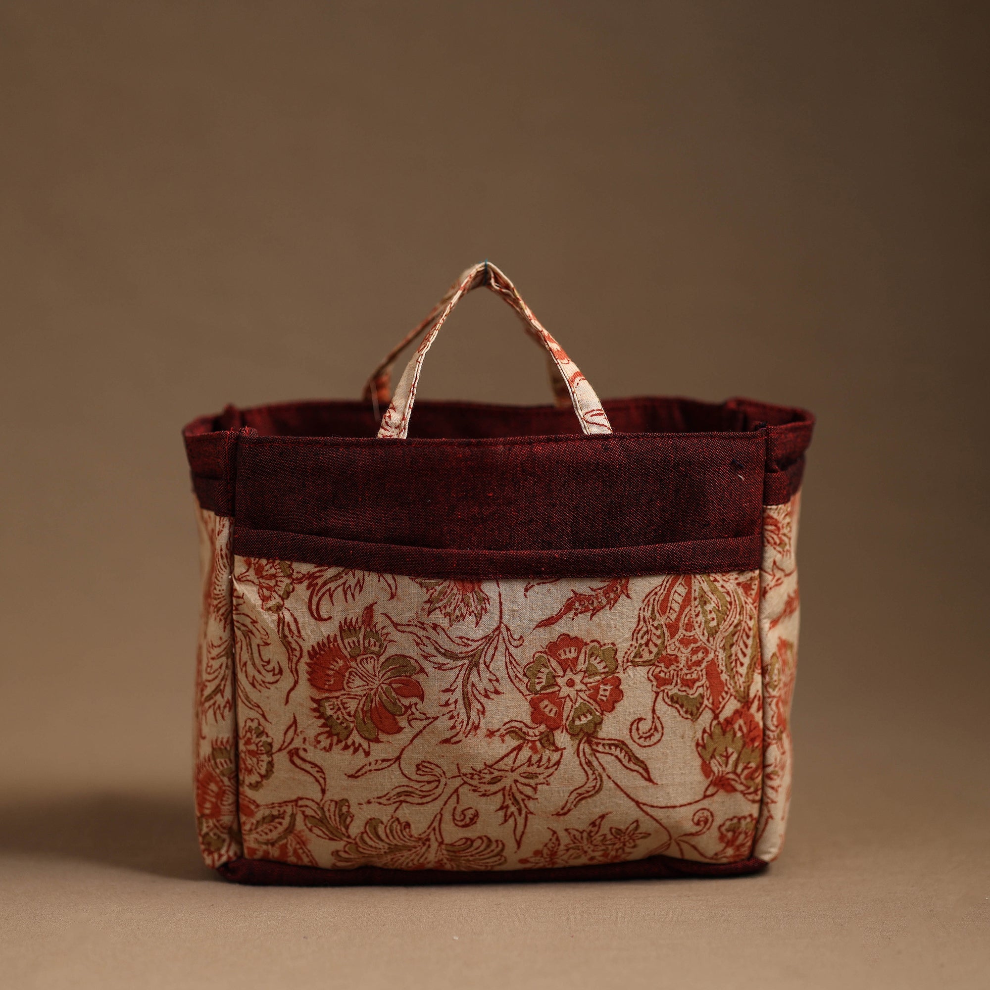 NOORI BAZAR Beige - Handmade Cotton Multipurpose Cosmetic/Toiletry Bag 06