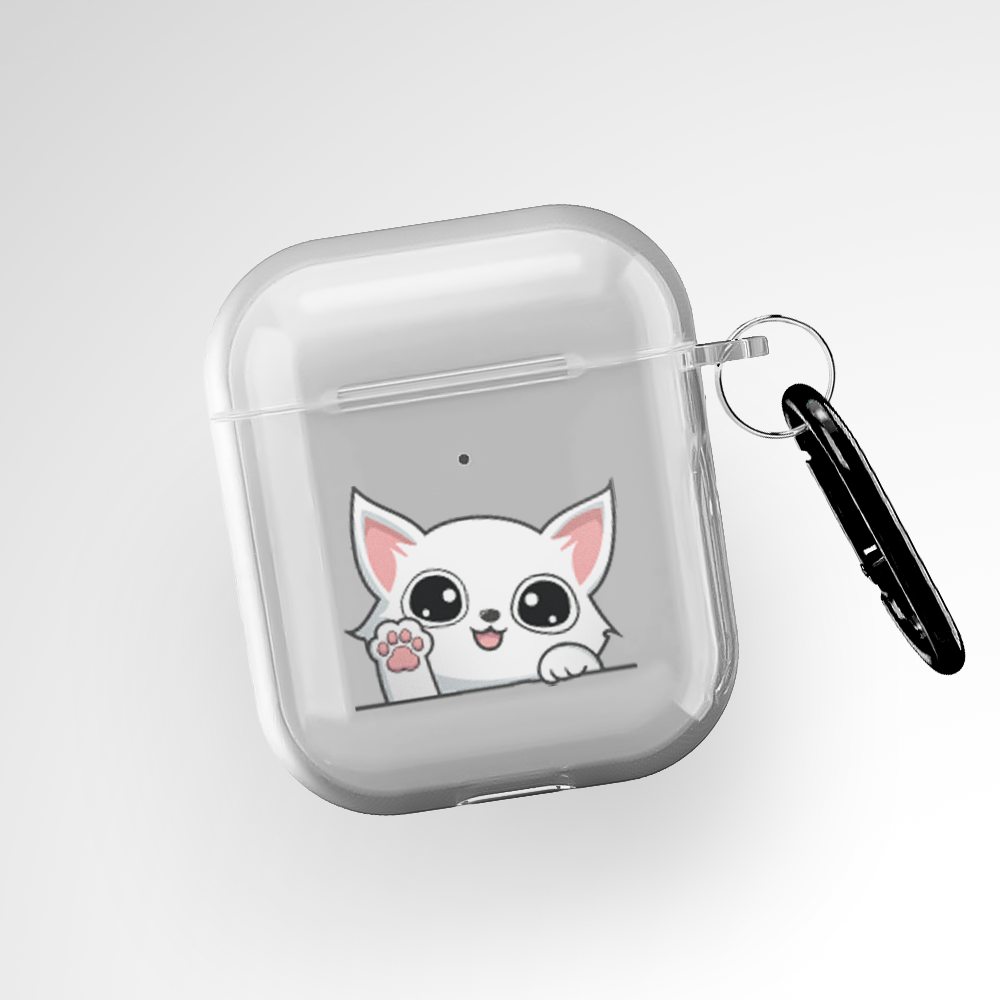 Cover It Up Cute Cat Clear Airpods 1st Gen Case Covers