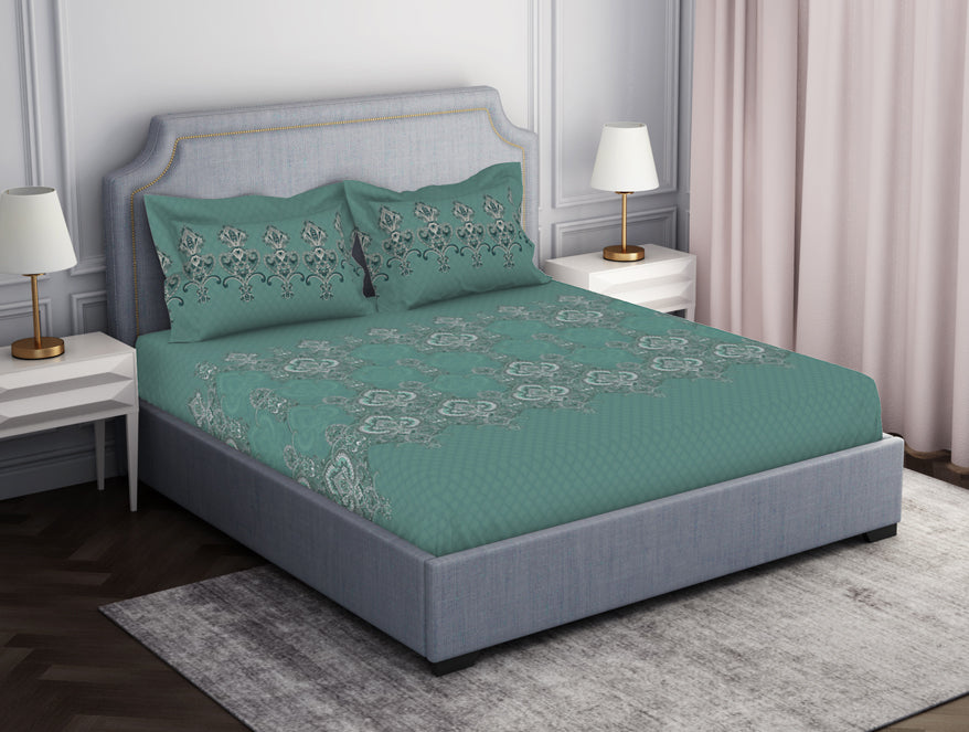 Spaces India Ornamenta Ornate 100% Cotton Double Bedsheet - Essentials by Spaces - view 2
