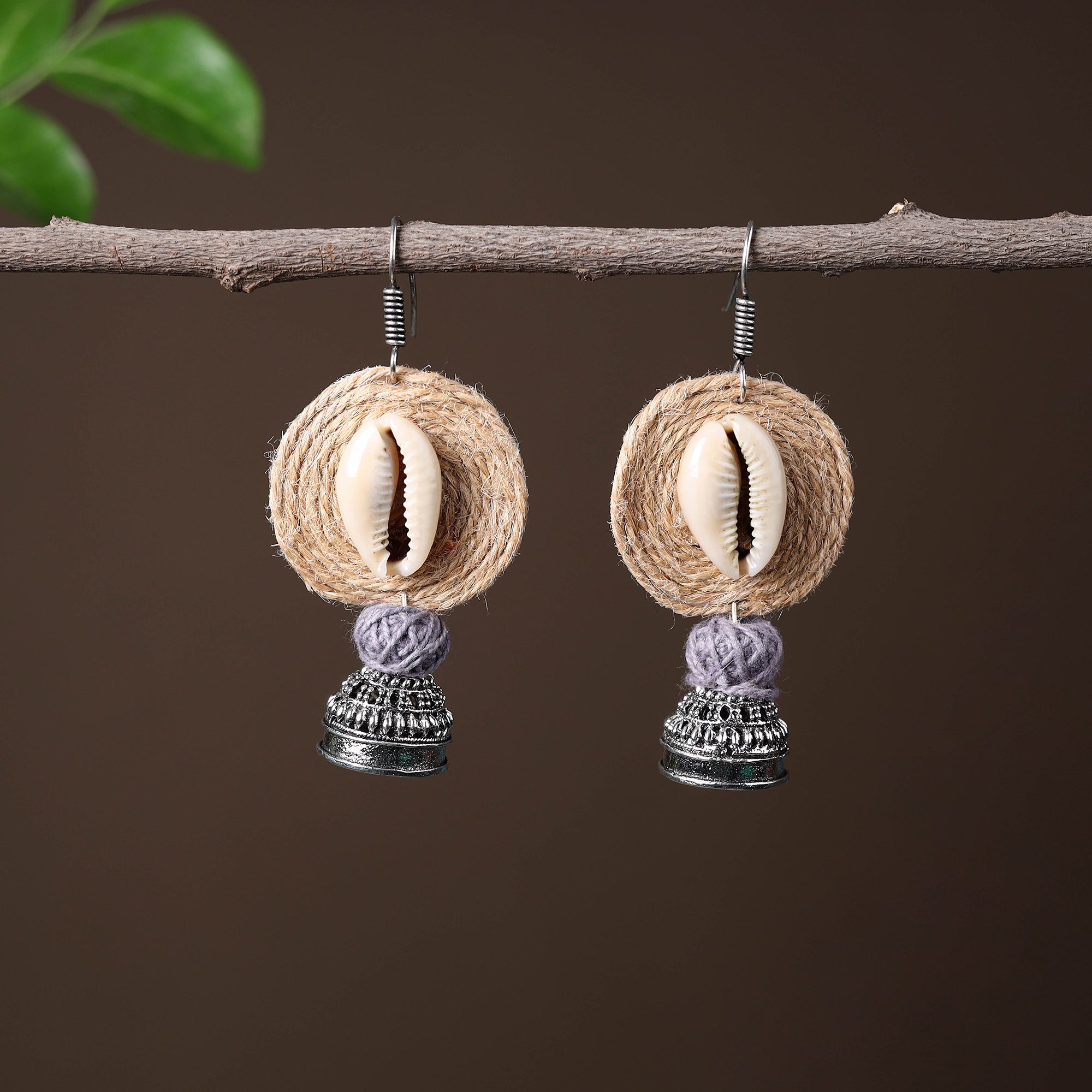 JALPARI Aahana Handcrafted GS Jute Jhumki Earrings