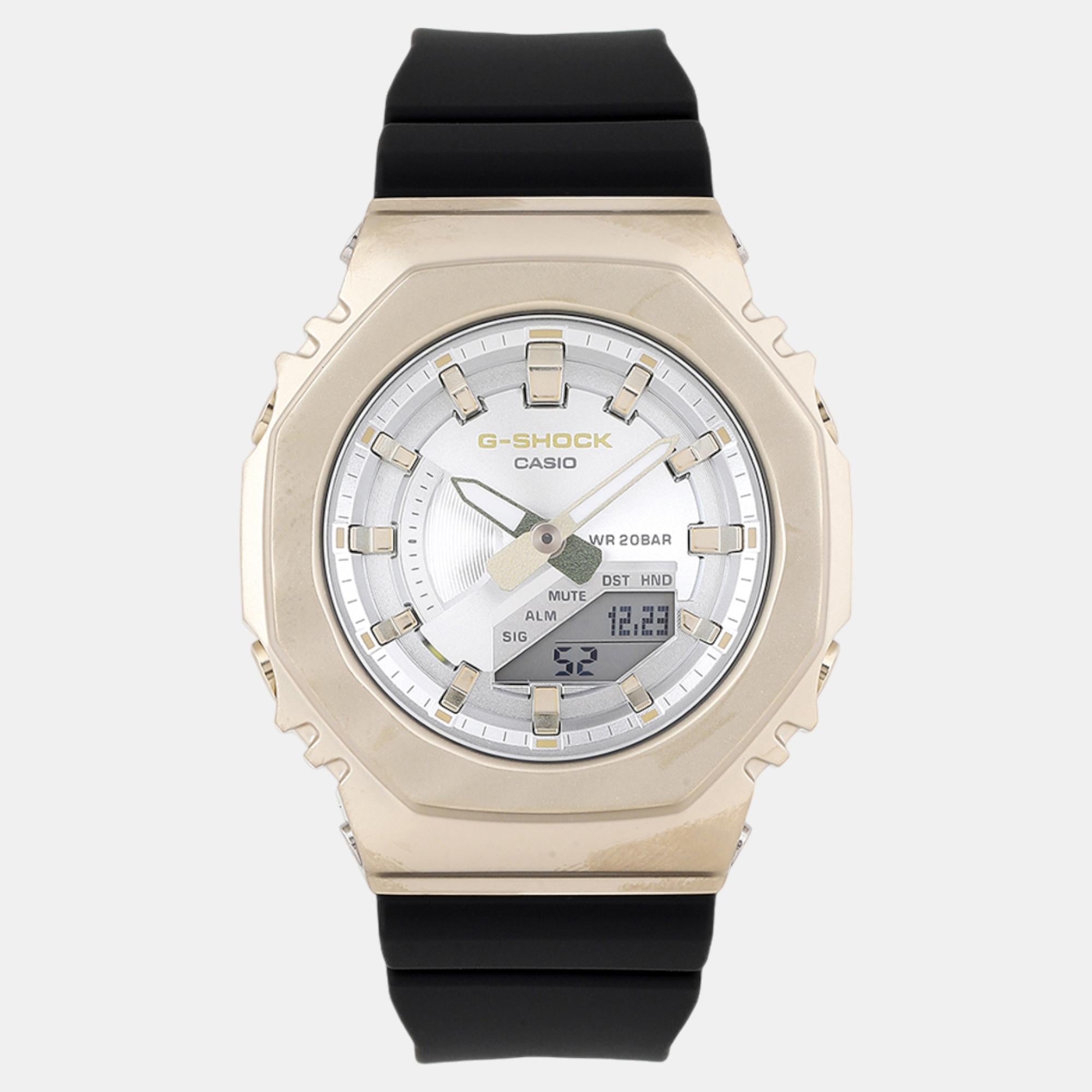 Casio G-Shock Women Quartz Gold Dial Analog-Digital Resin Watch G1488