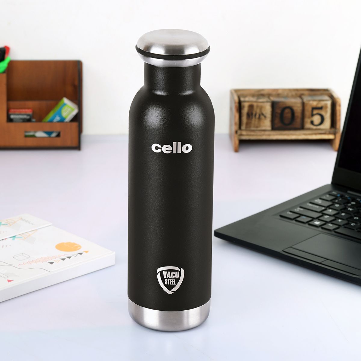 Cello Duro Mac Flask, Vacusteel Water Bottle, 900ml